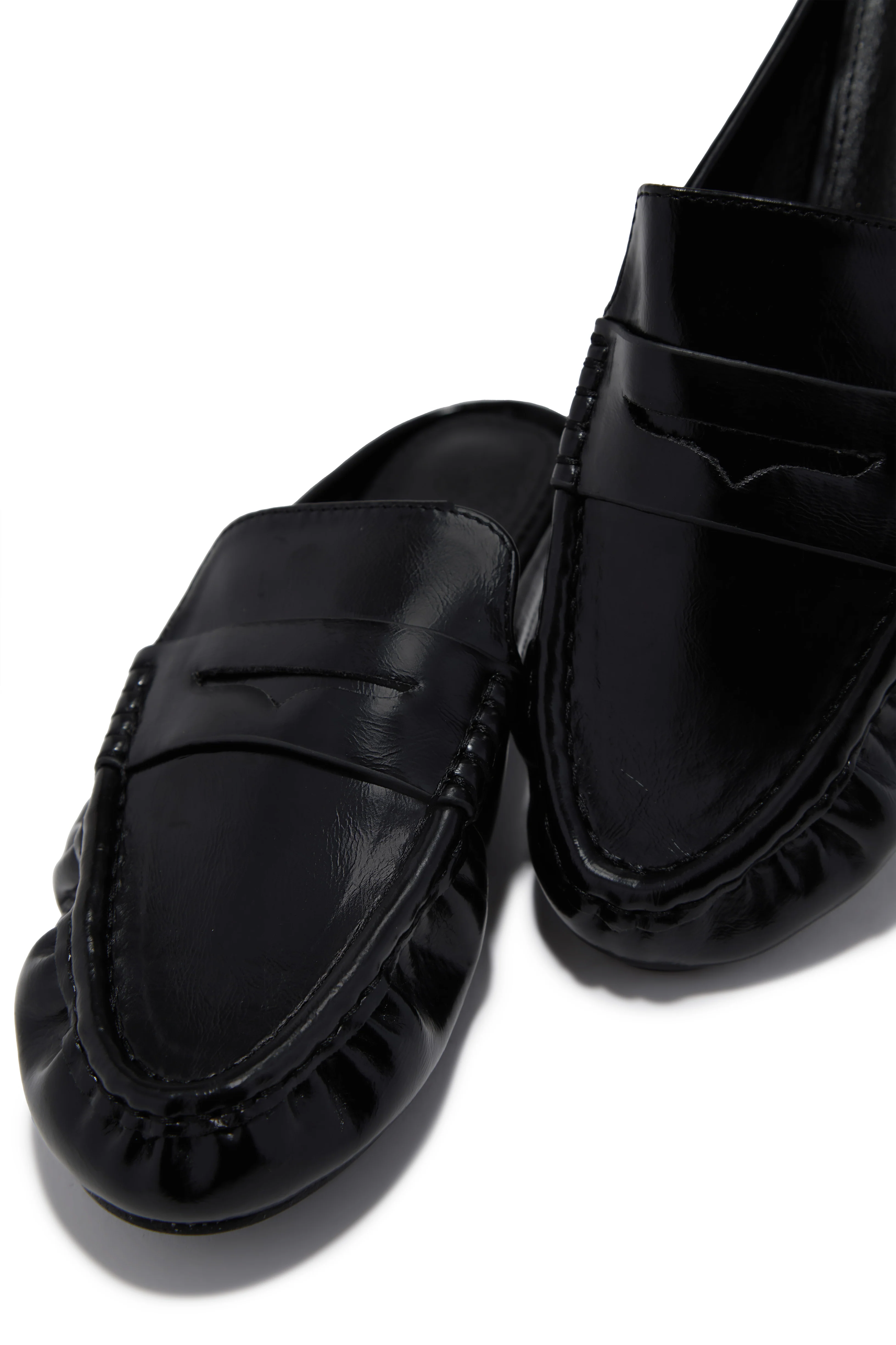 Julia Slip On Loafer Flats - Black - Image 2