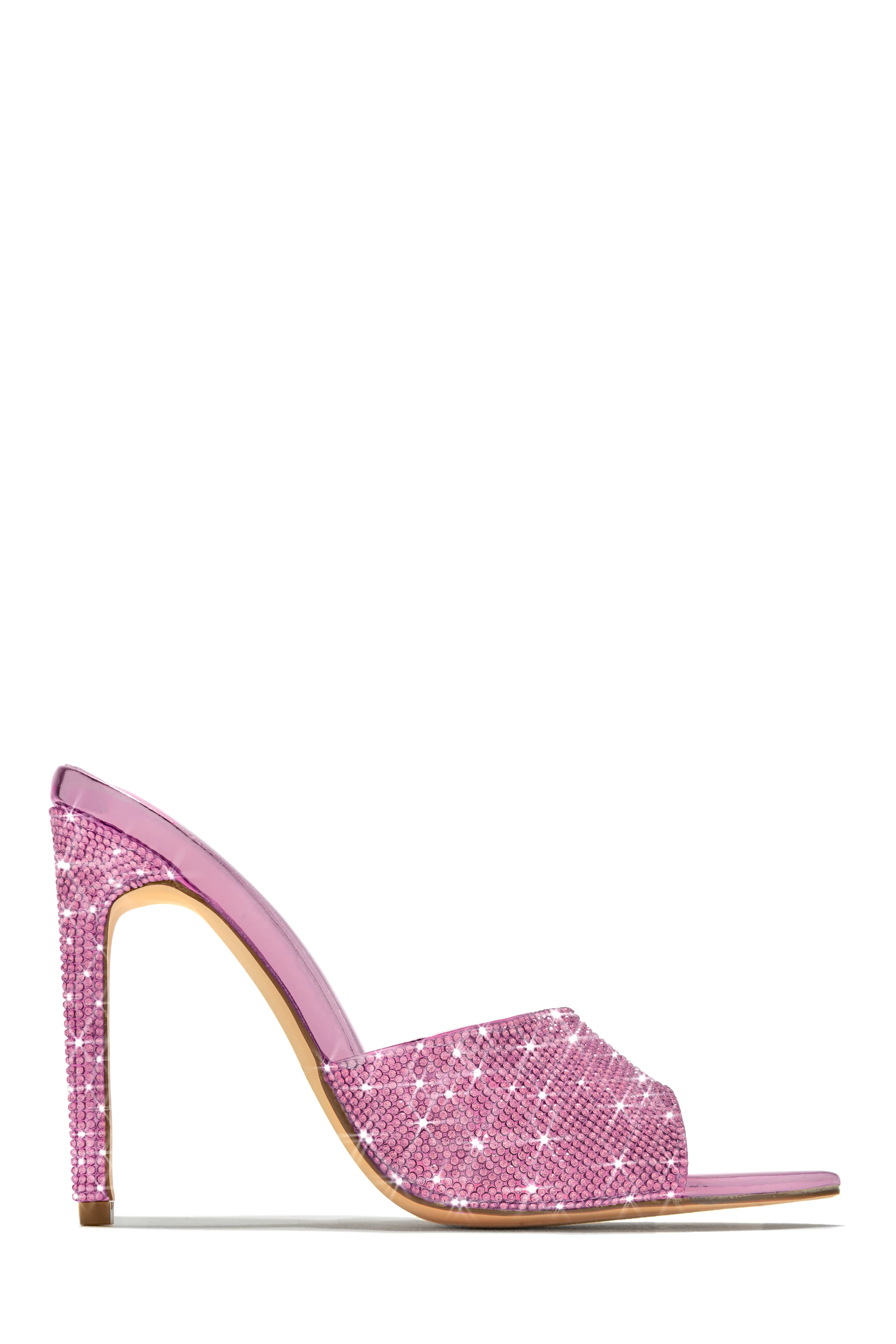 Juliene Embellished High Heel Mules - Gold - Image 7