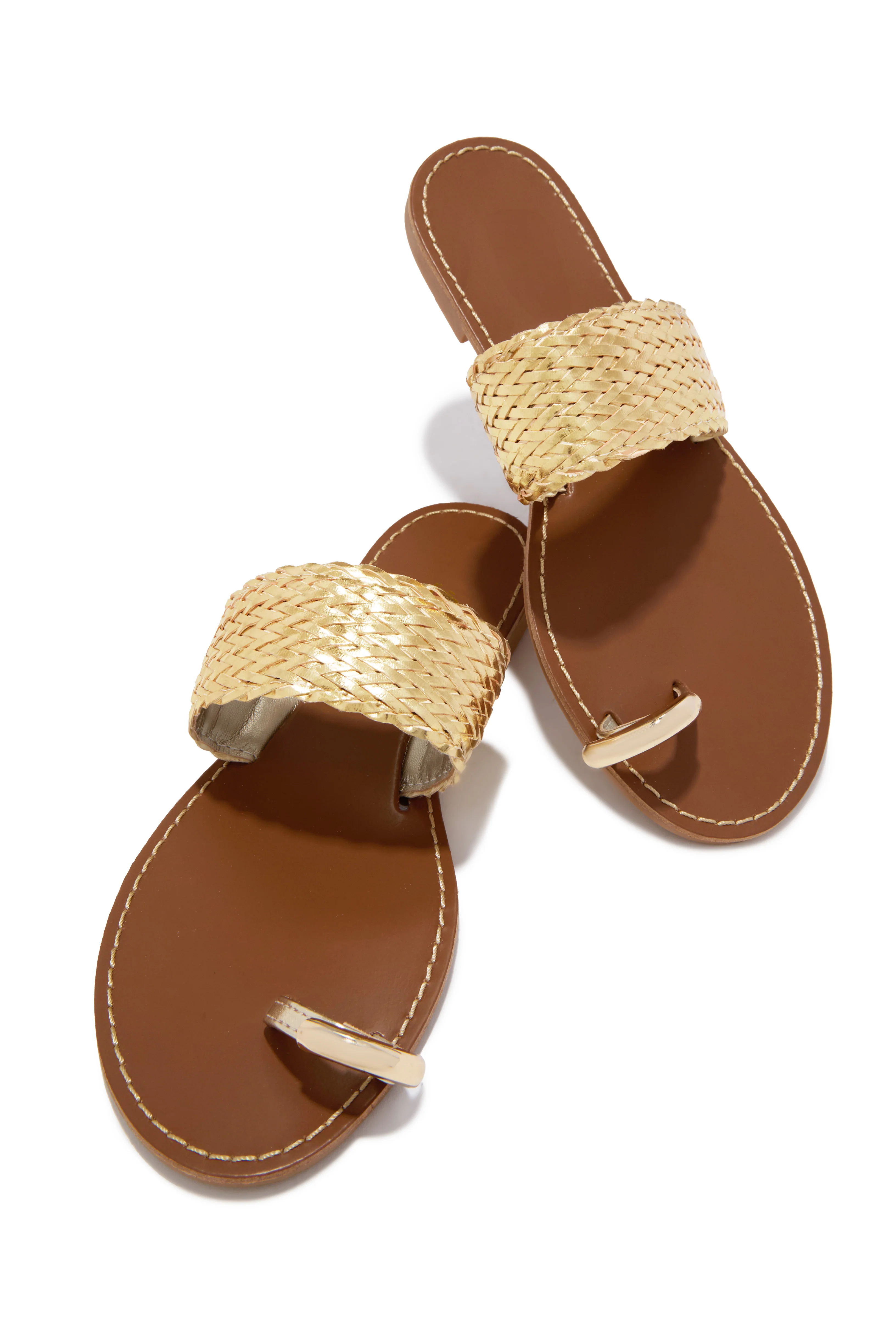 Julissa Slip On Sandals - Gold - Image 6