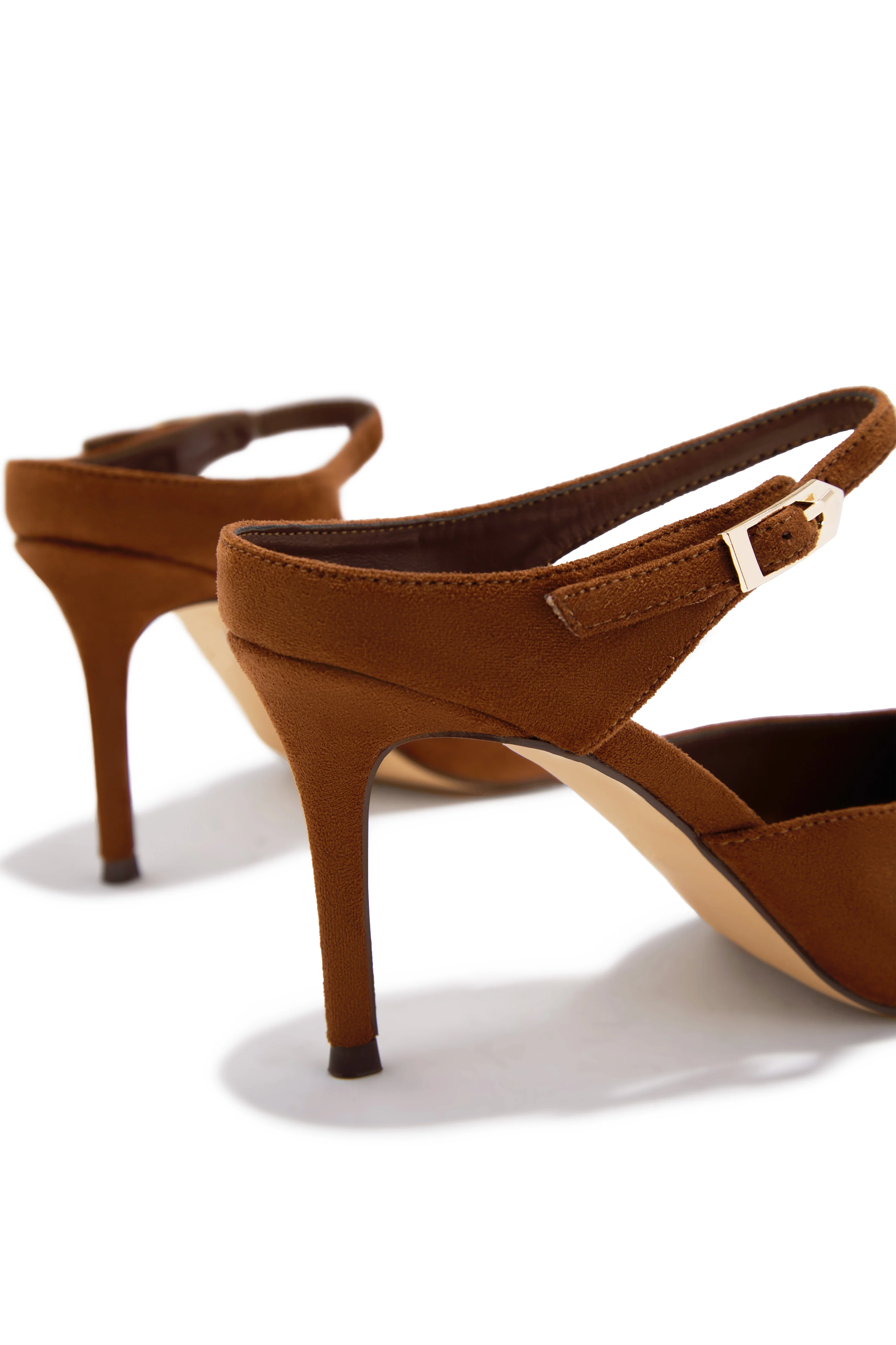 Kaley Mule Heel Pumps - Tan - Image 3