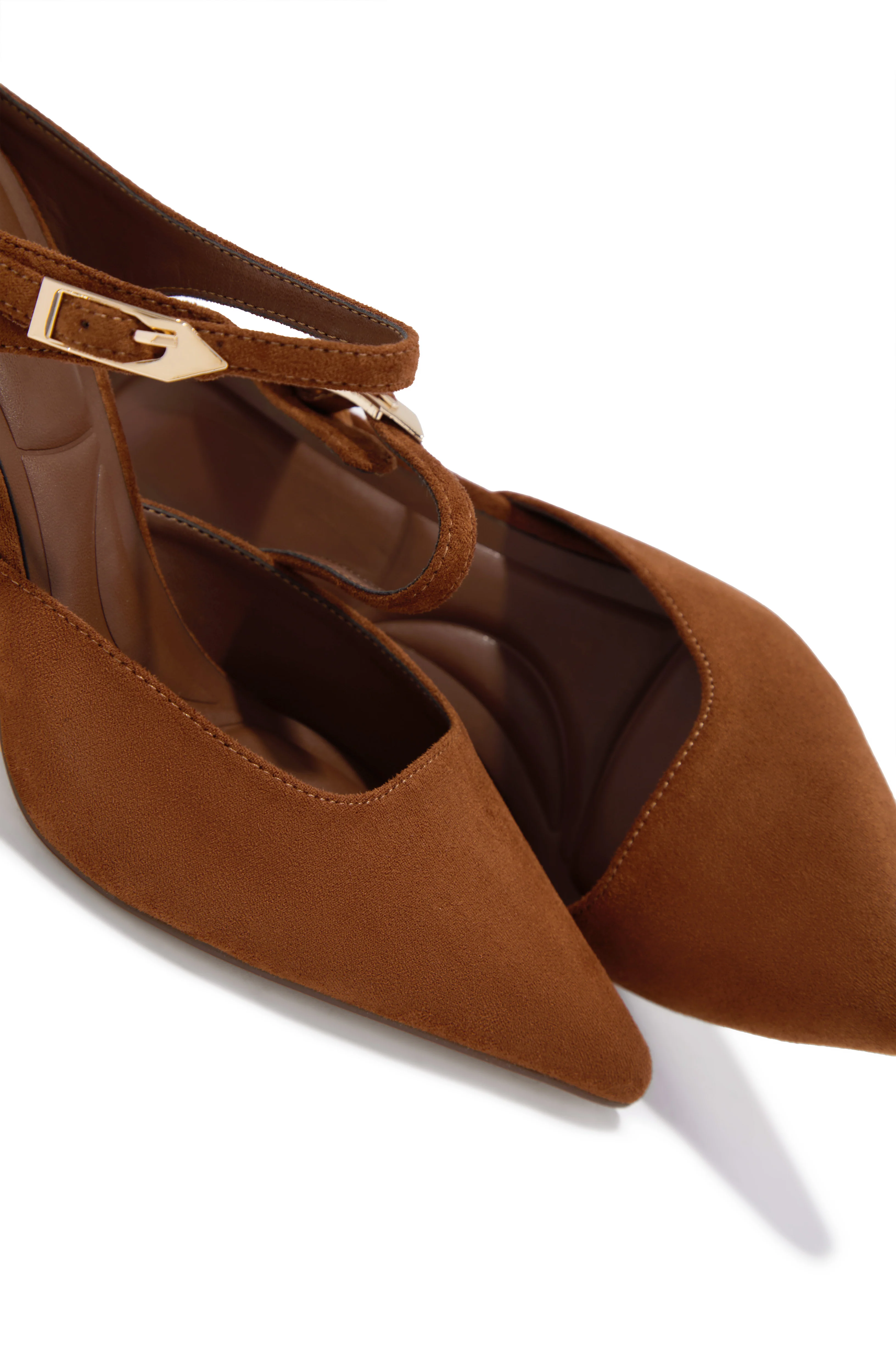 Kaley Mule Heel Pumps - Tan - Image 4