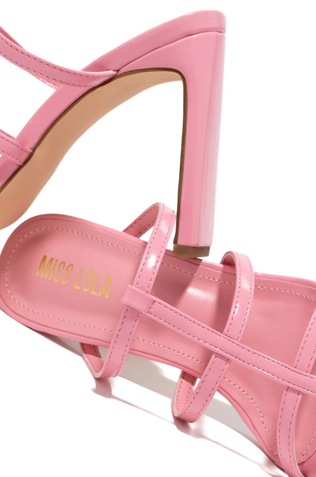 Karly Caged High Heel Mules - Pink - Image 4