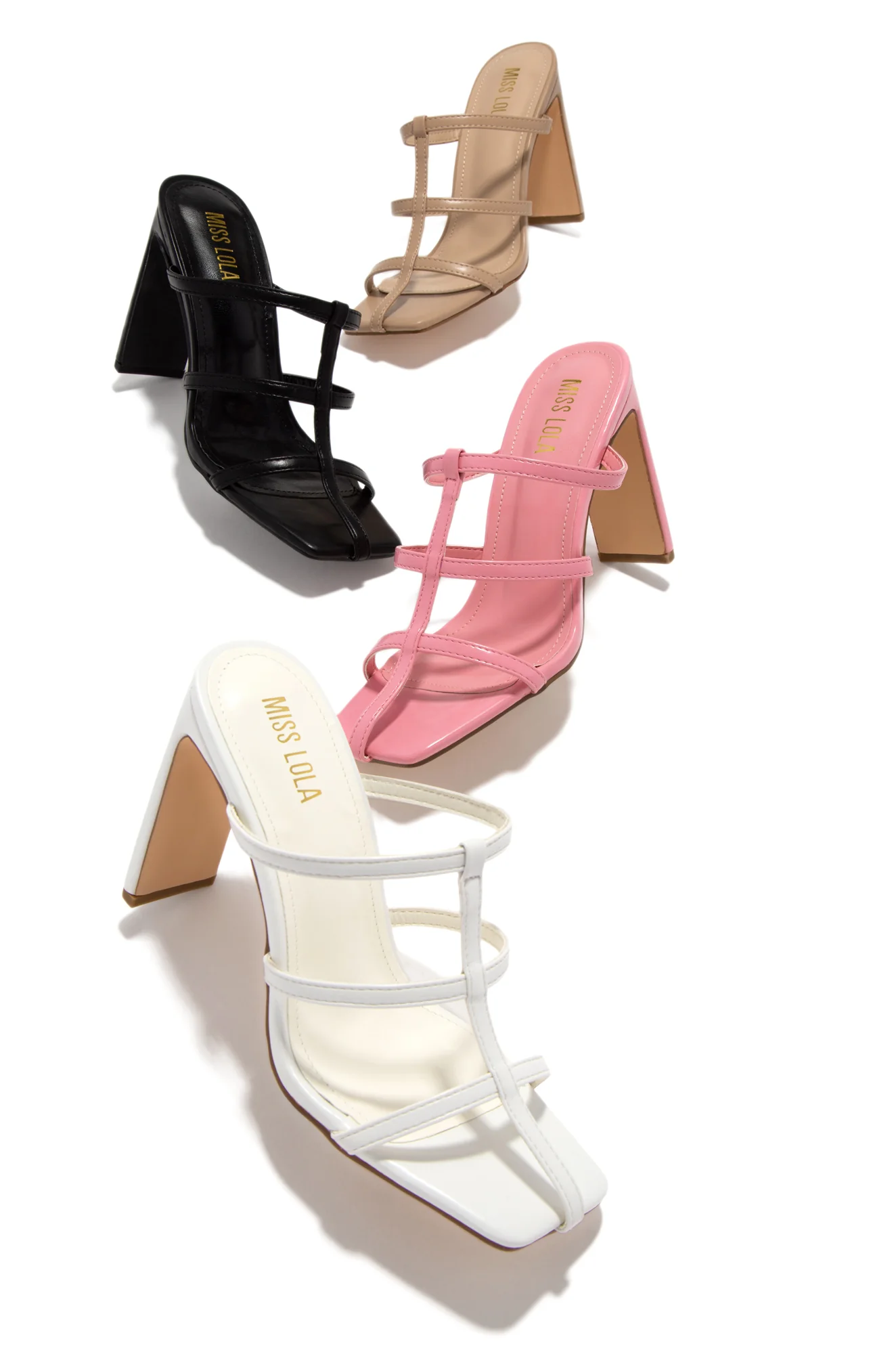 Karly Caged High Heel Mules - Pink - Image 5