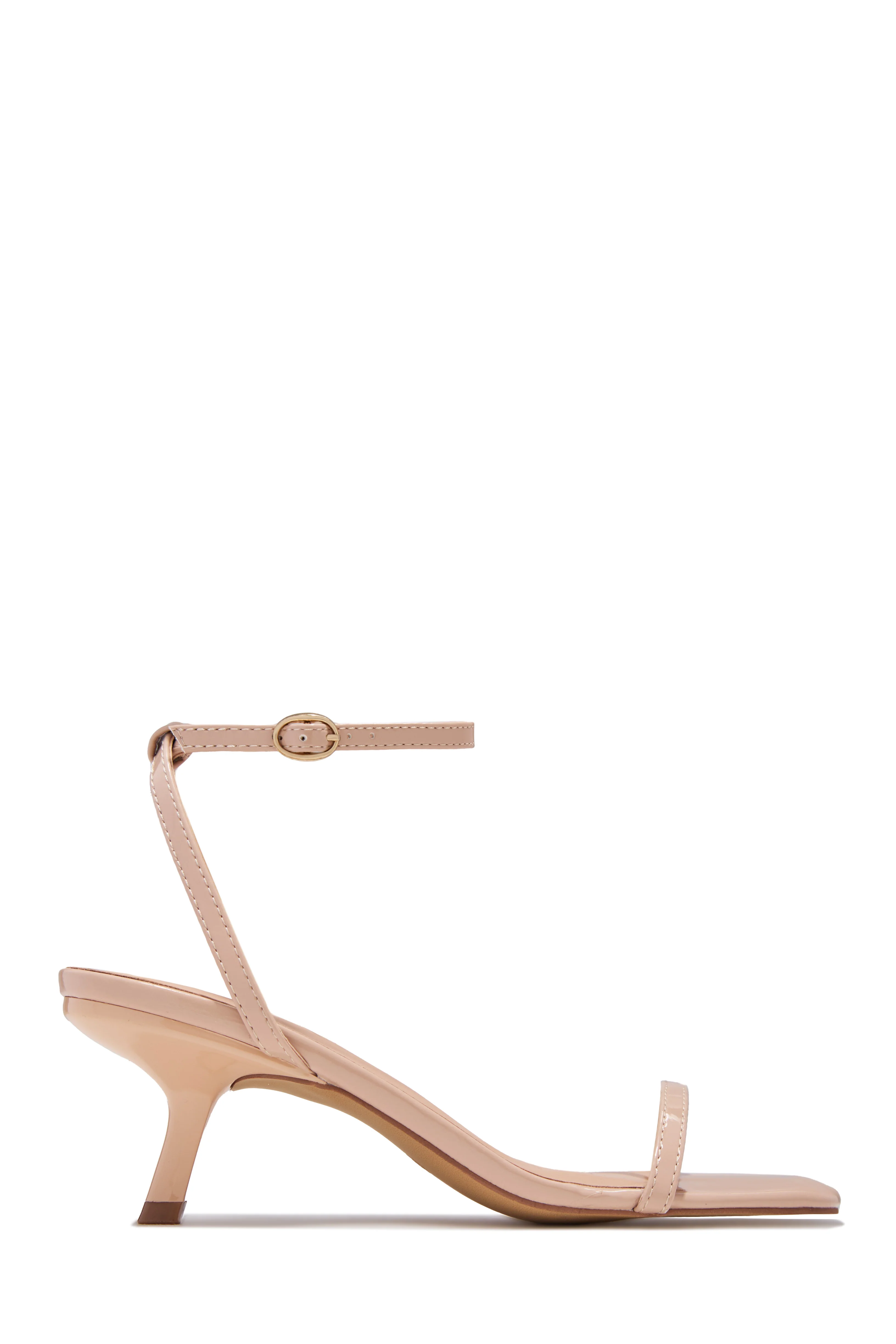 Karolay Ankle Strap Mid Heels - Nude - Image 6