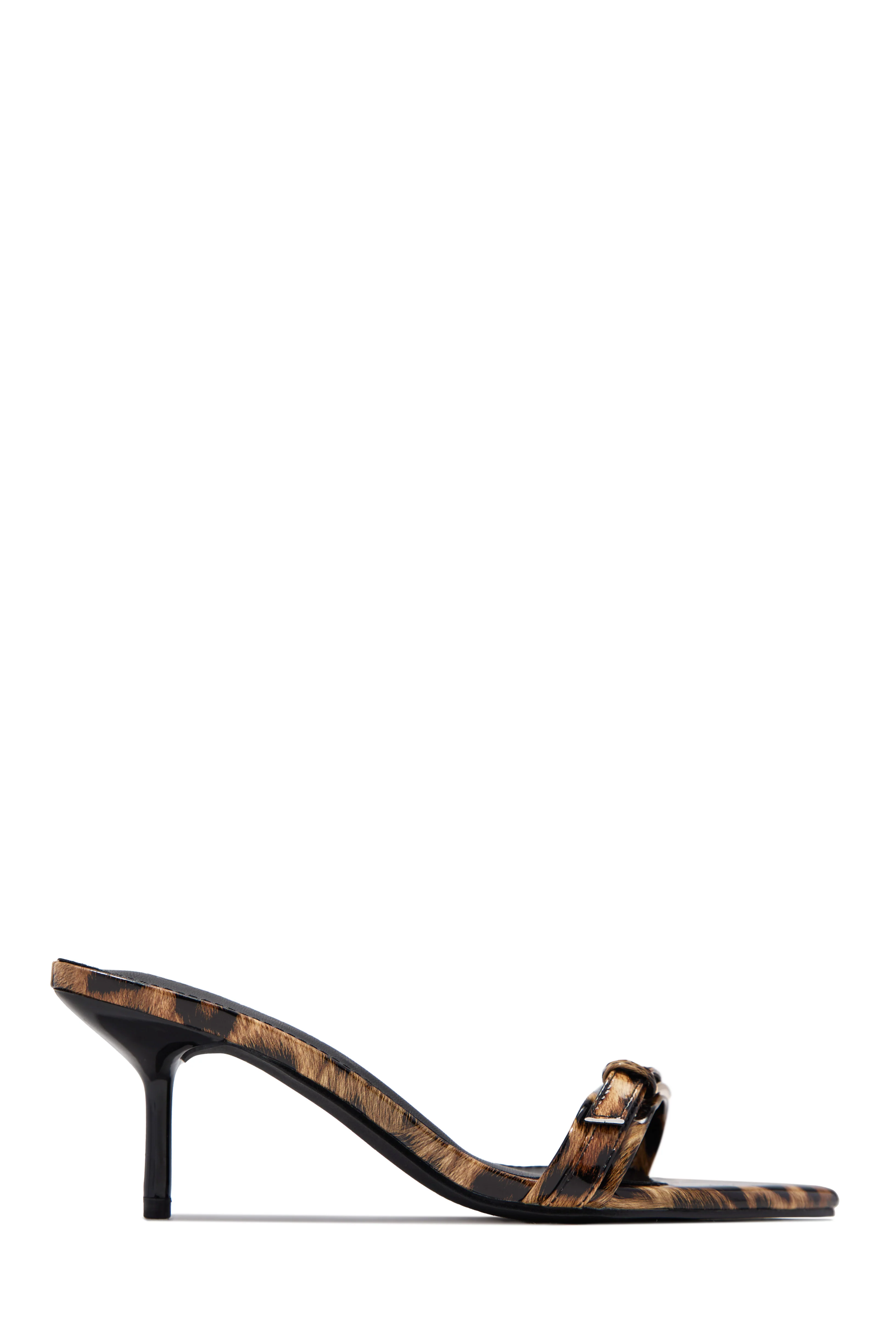 Karyn Mid Heel Mules - Leopard - Image 6