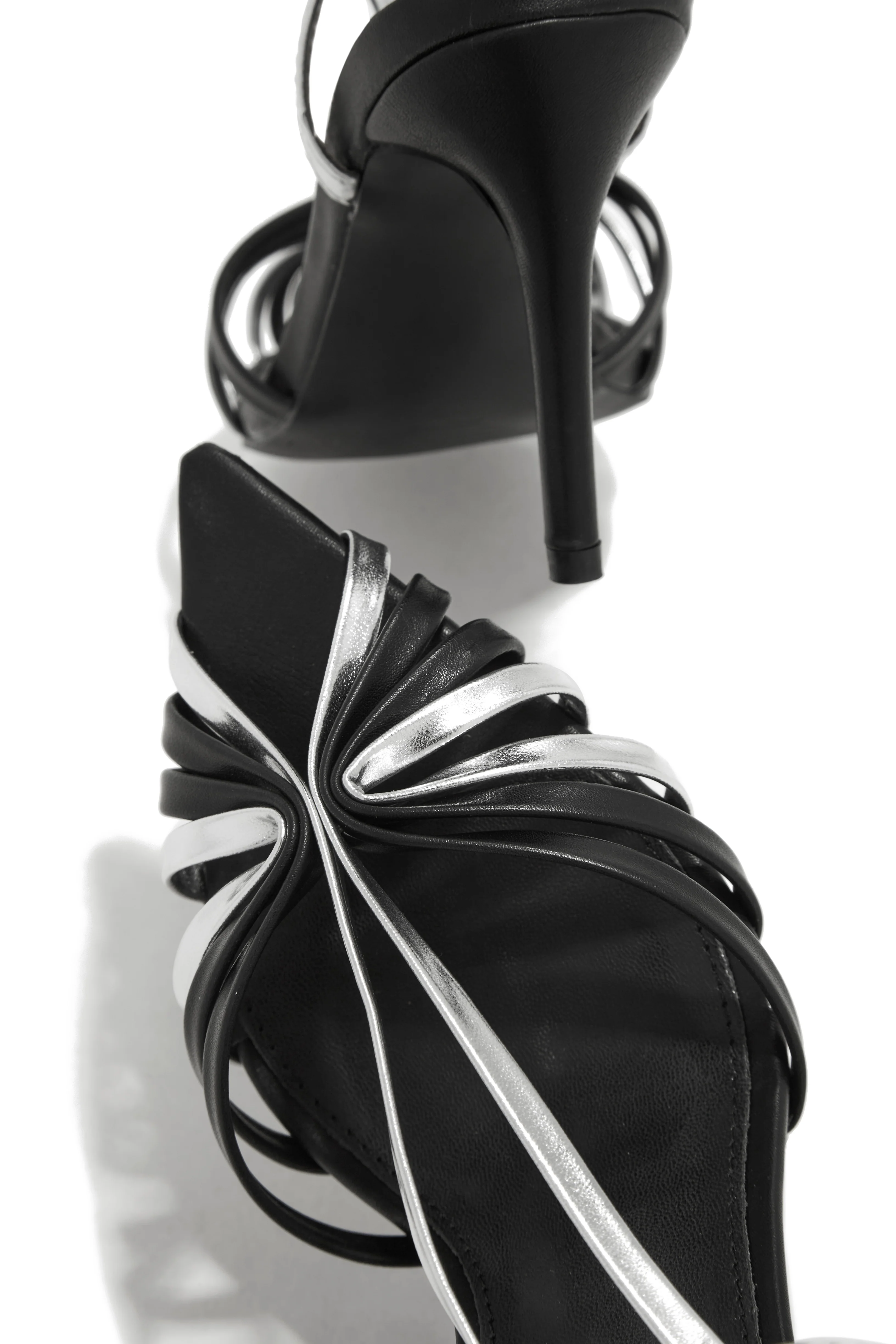 Kataya Ankle Strap Pointed Toe Heels - Black - Image 6