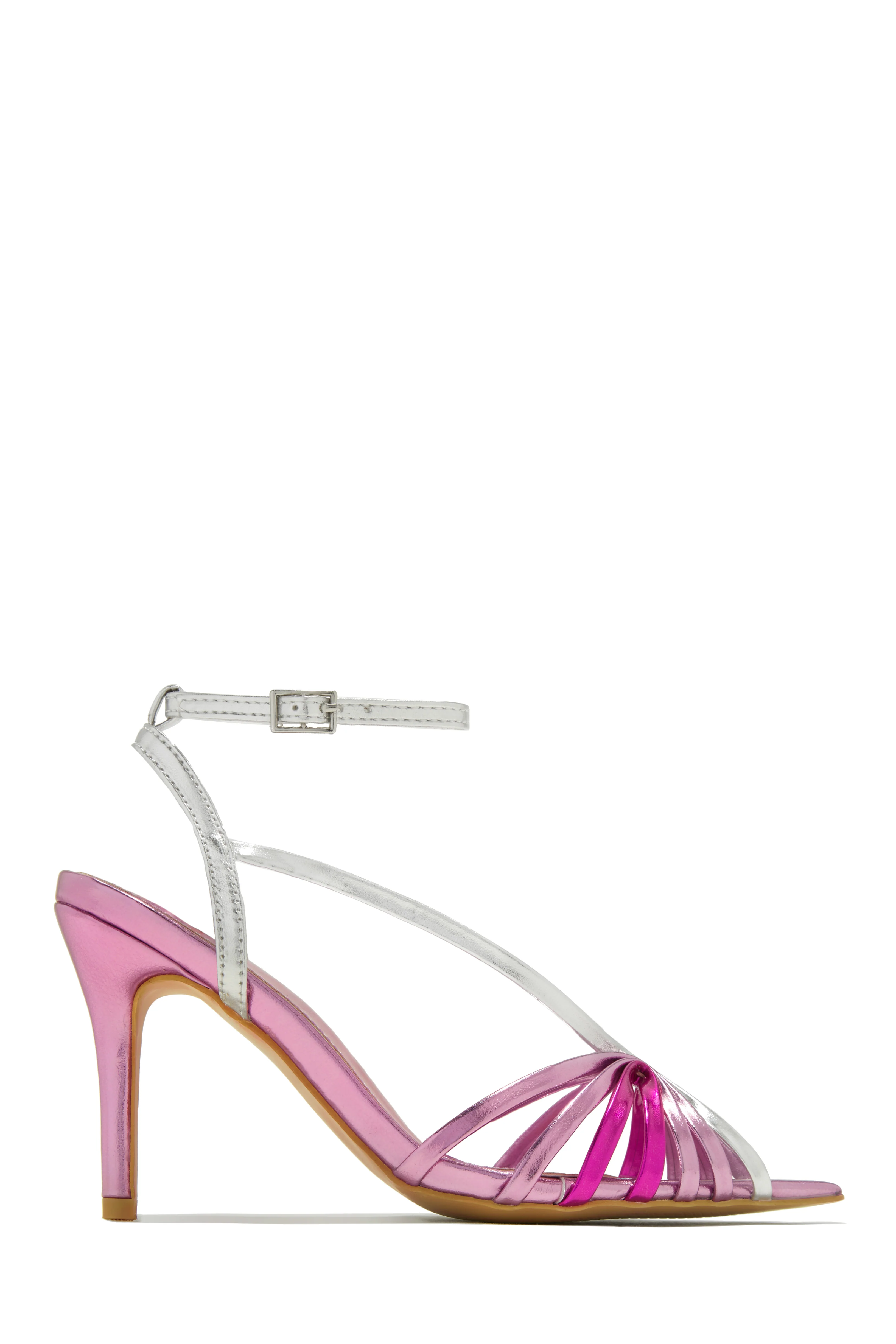 Kataya Ankle Strap Pointed Toe Heels - Blue - Image 8