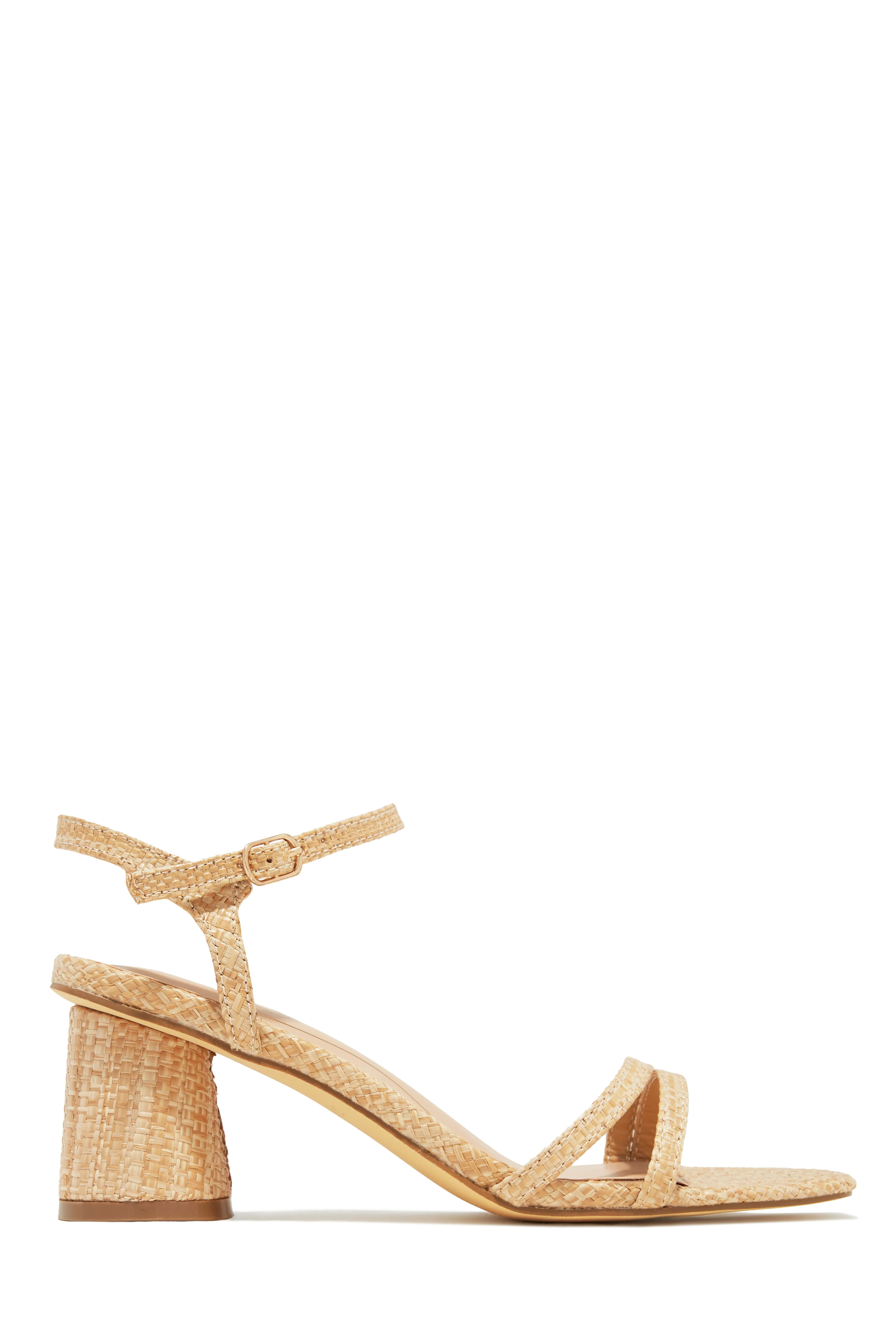 Kateri Block Mid Heels - Natural - Image 4