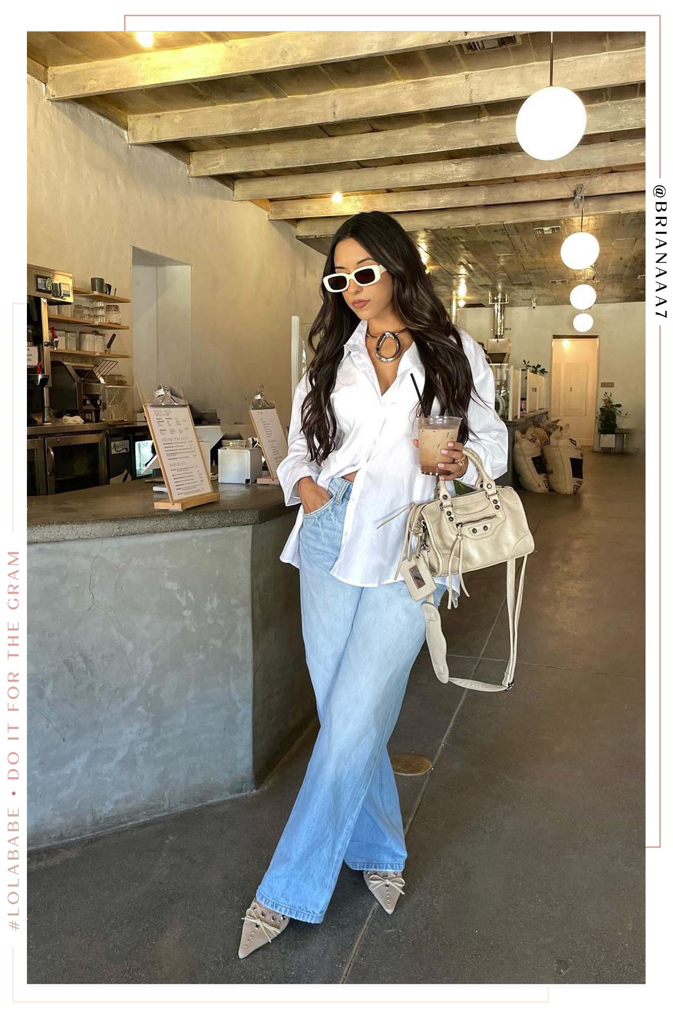 Katie High Waist Wide Leg Pant - Denim - Image 7