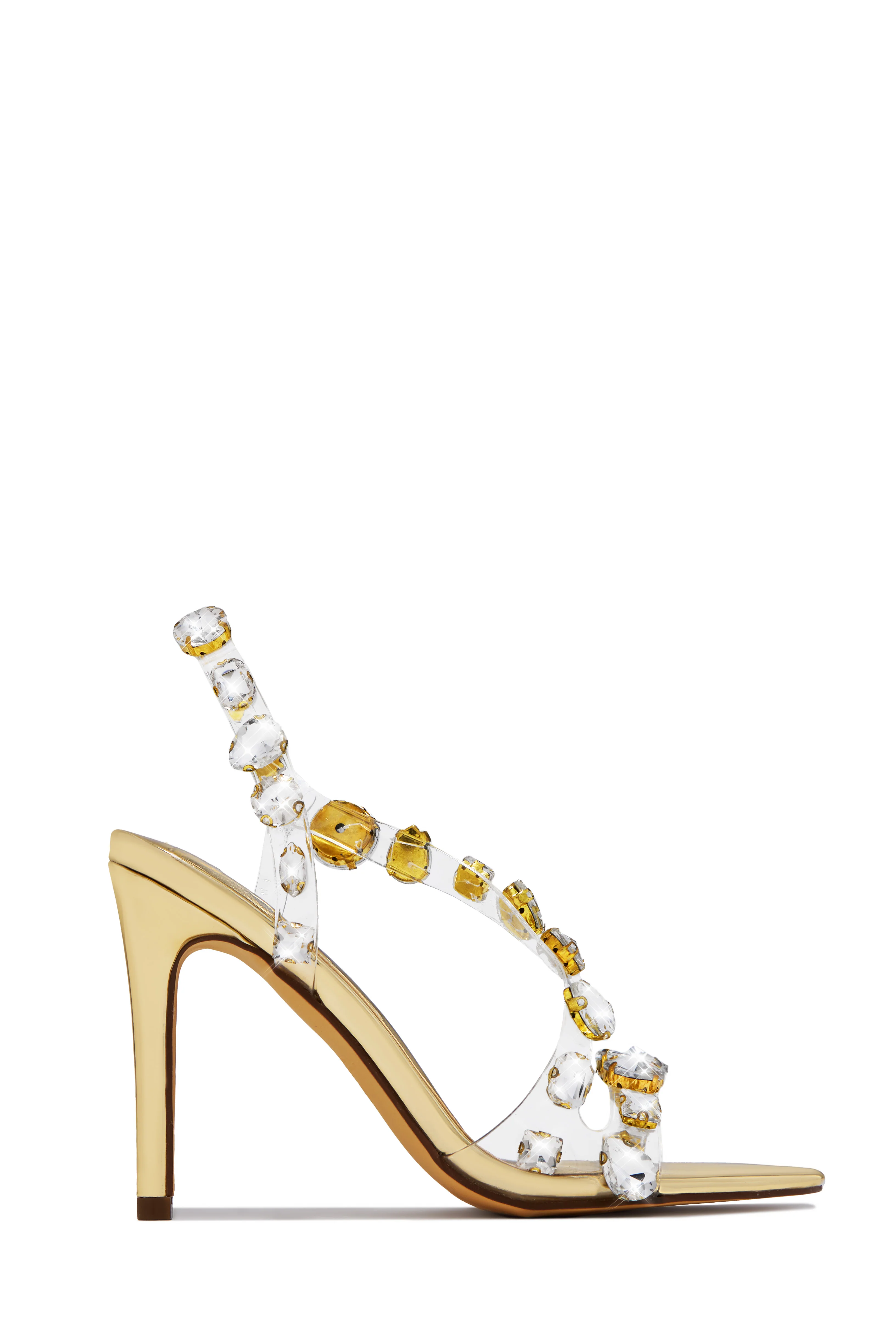 Kiah Embellished Slingback Heels - Gold - Image 6