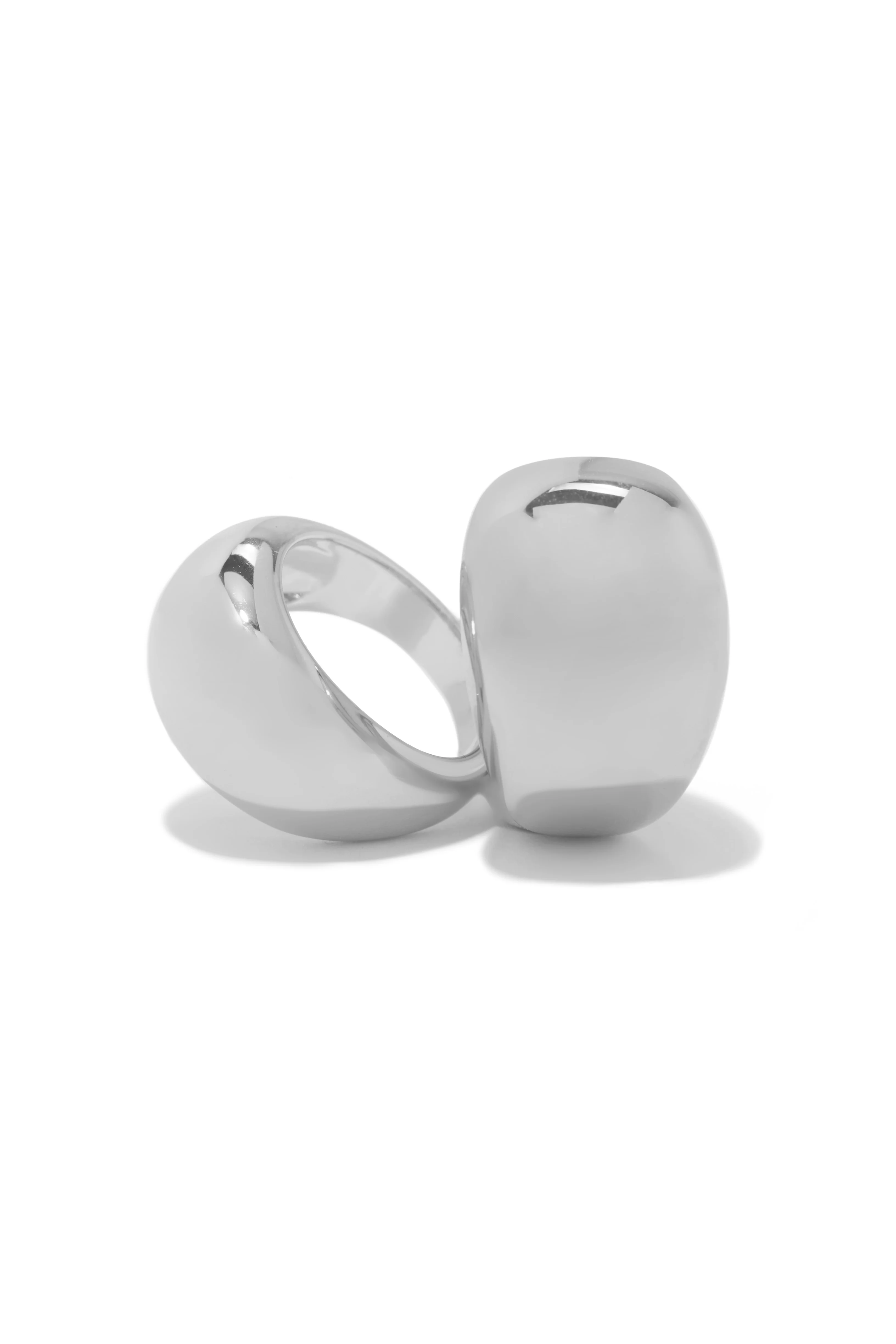 Kiany Statement Two Piece Ring Set - Silver - Image 7