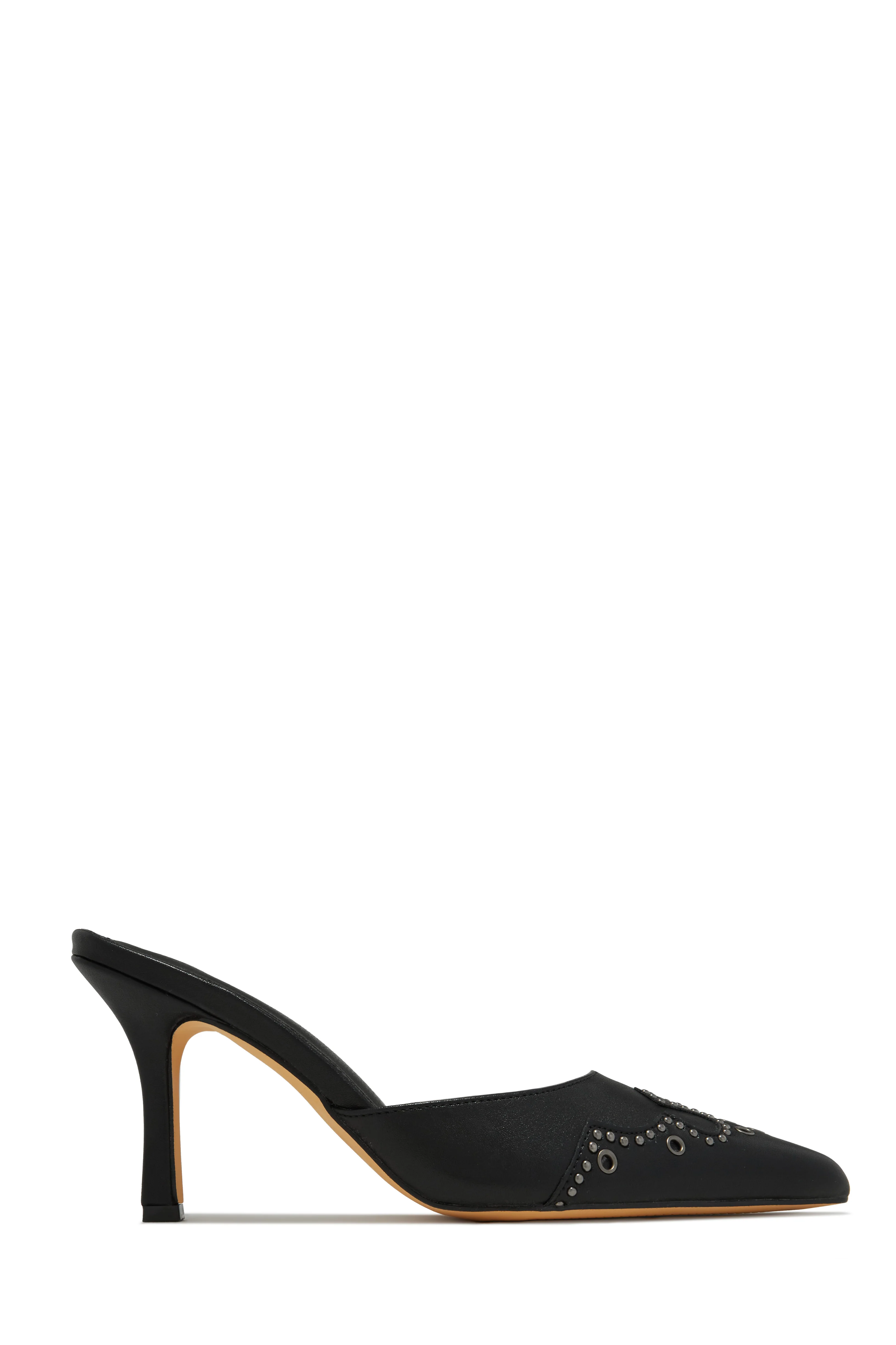 Lauryn Pump Heel Mules - White - Image 9