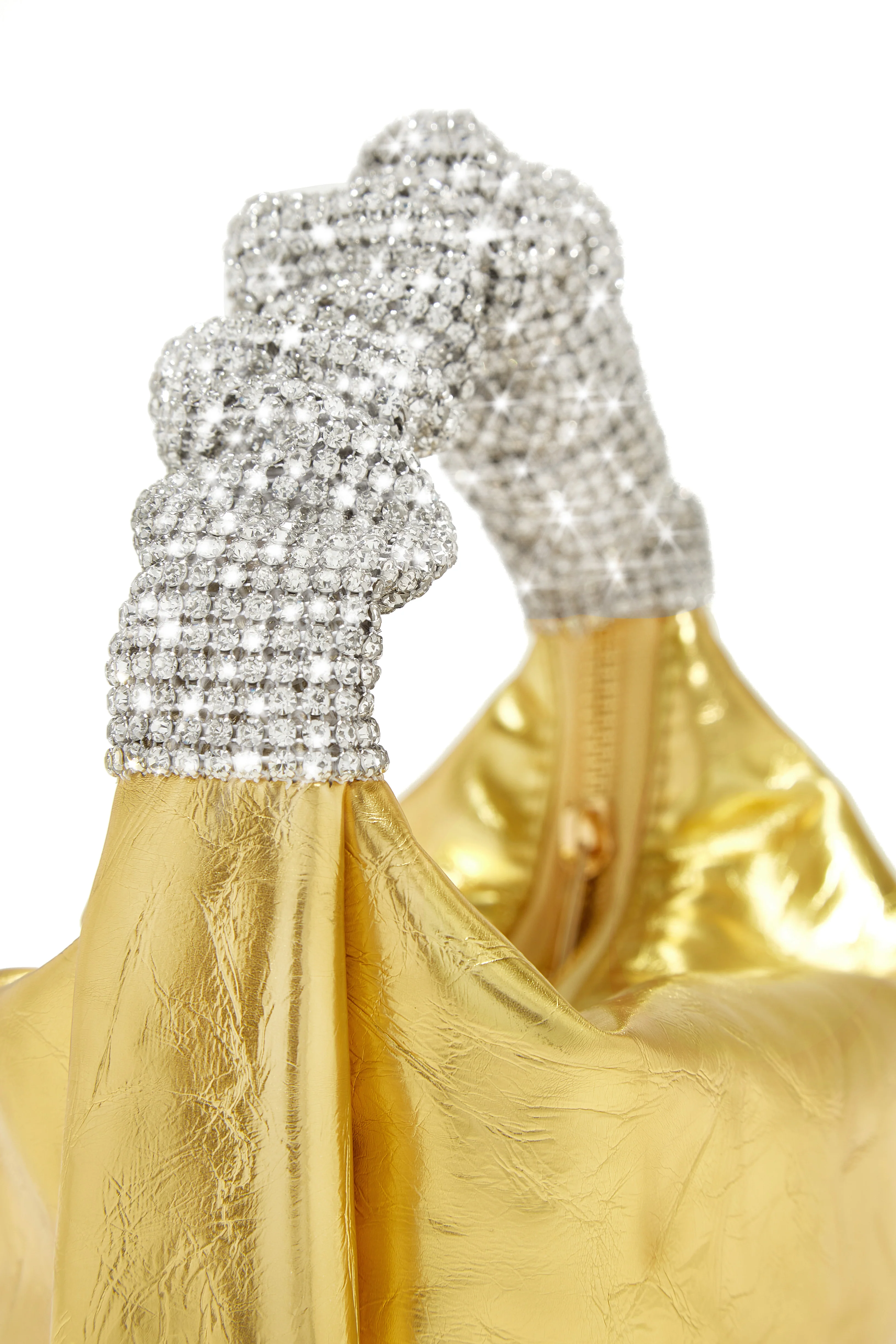 Lelani Embellished Top Handle Bag - Gold - Image 3