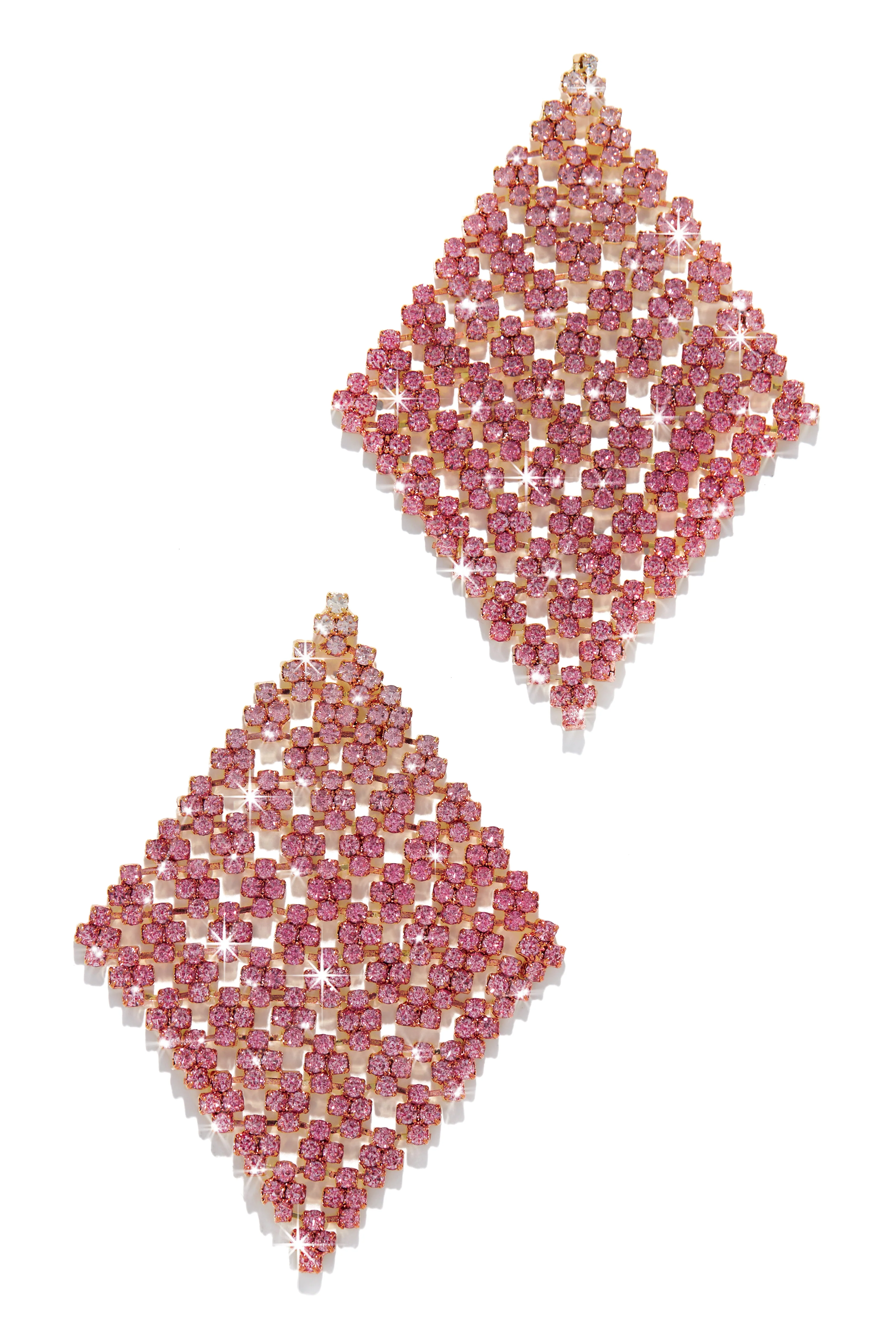 Let's Party Ombre Embellished Earring - Pink - Image 4