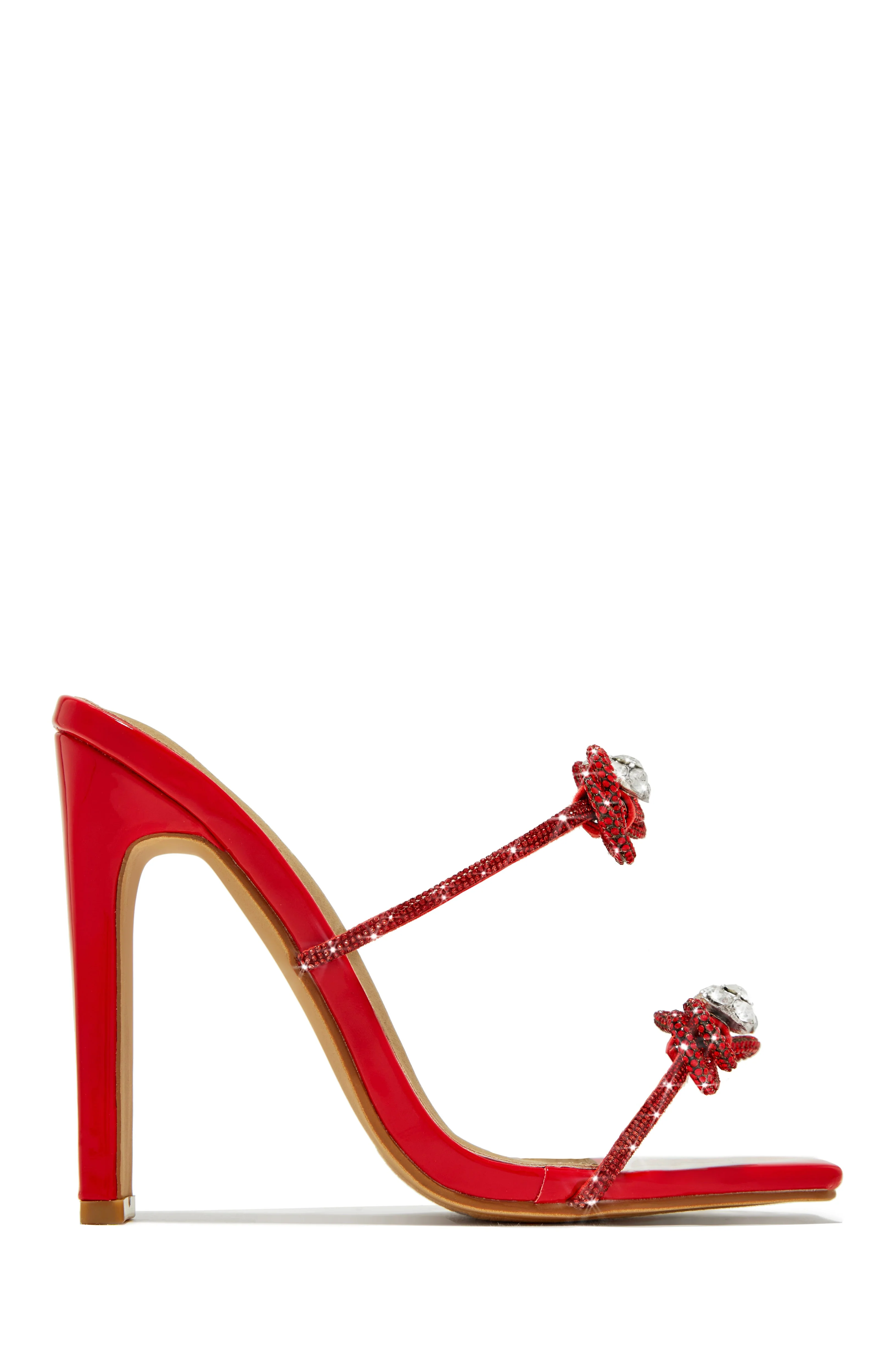 Life Is A Party Embellished High Heel Mules - Denim - Image 8