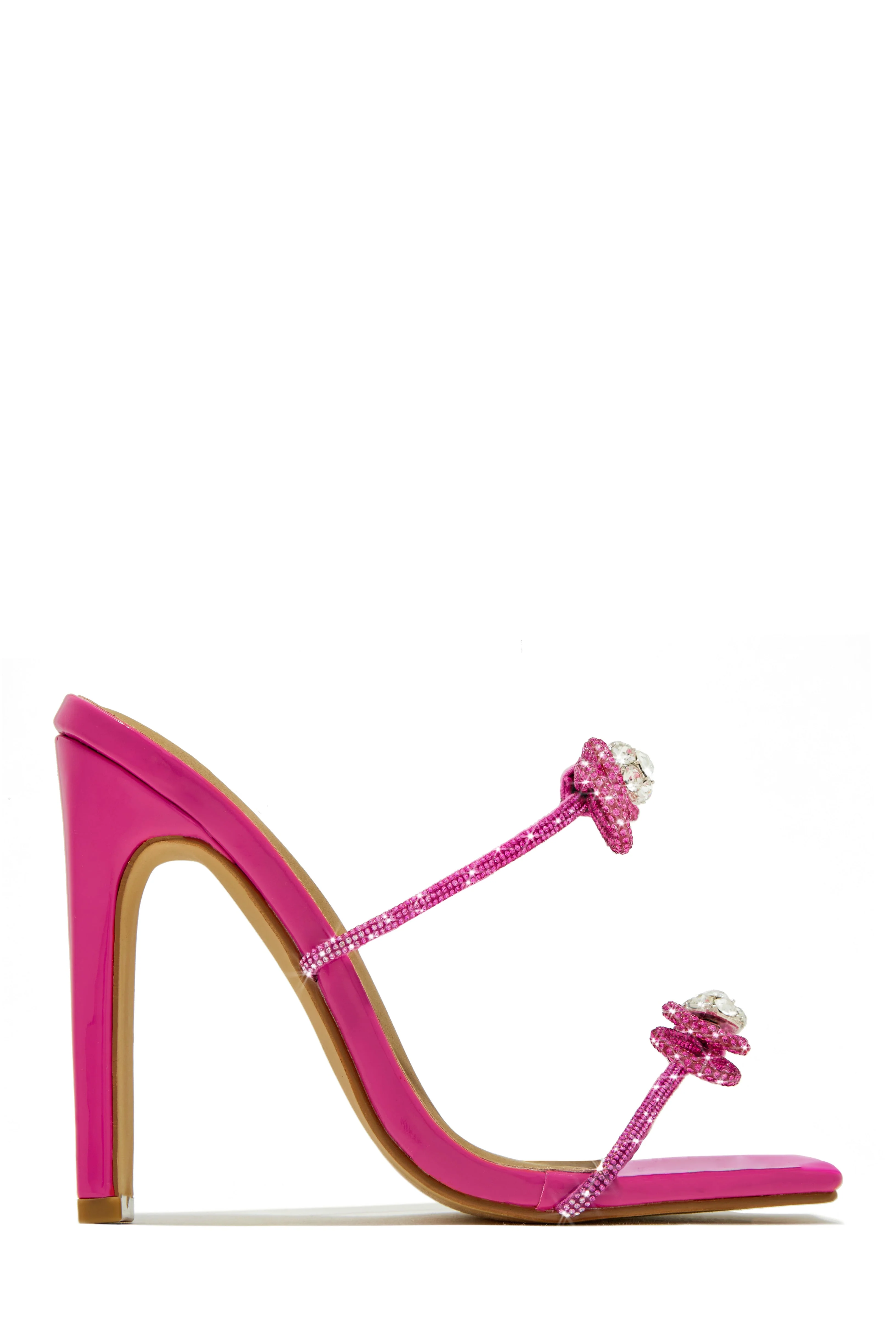 Life Is A Party Embellished High Heel Mules - Denim - Image 9