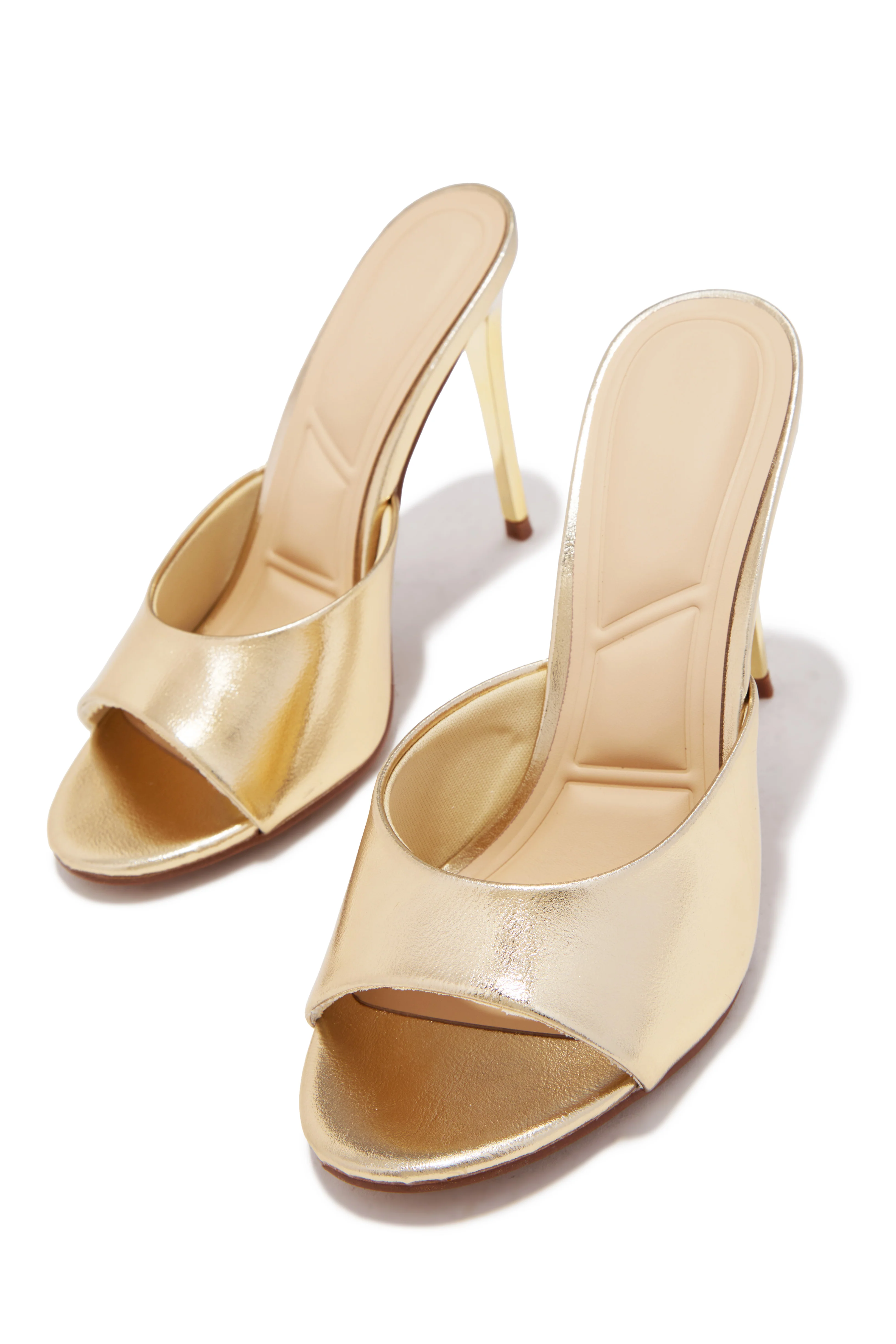 Lolita Single Sole Mules - Gold - Image 3