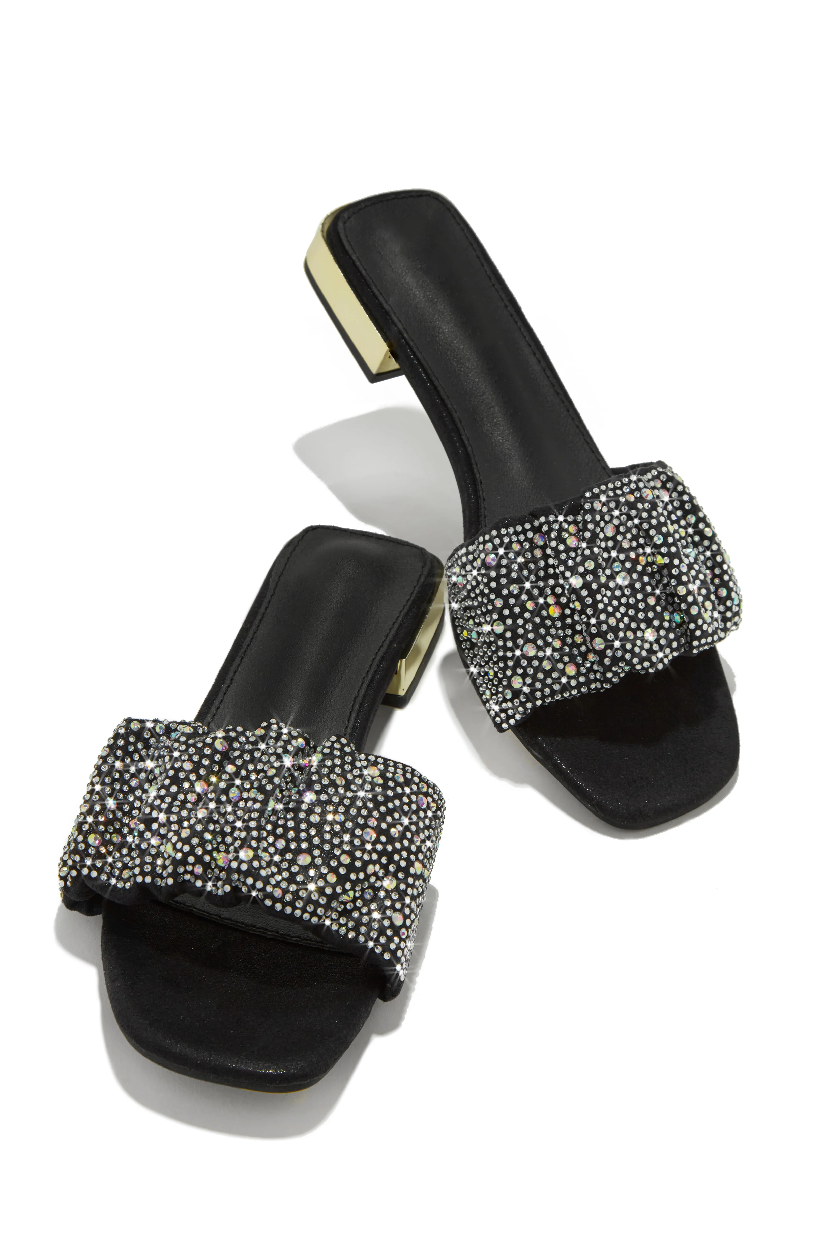 Long Weekend Ready Embellished Slip On Sandals - Black - Image 8