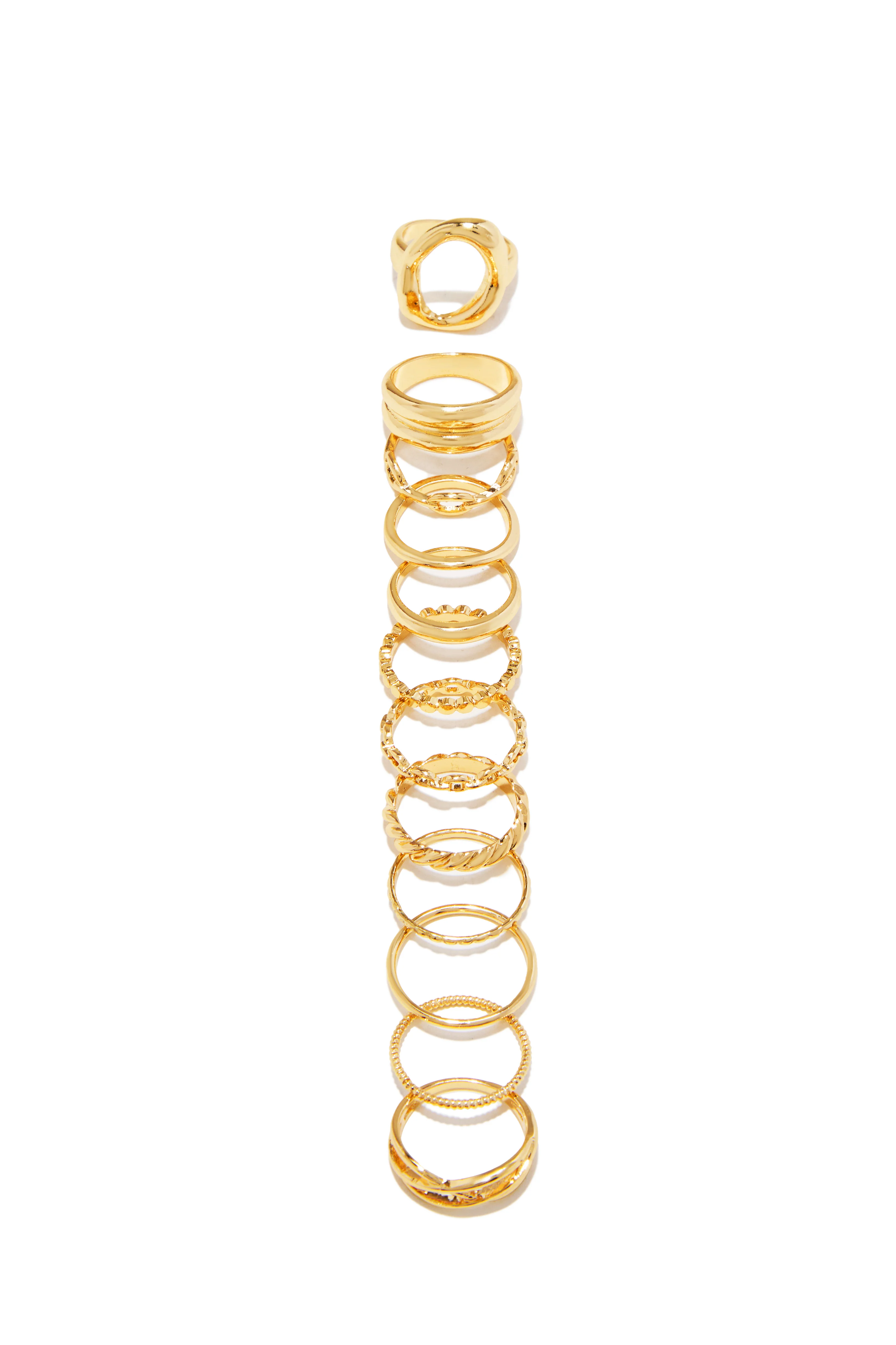 Loretta 12 Piece Ring Set - Gold - Image 3