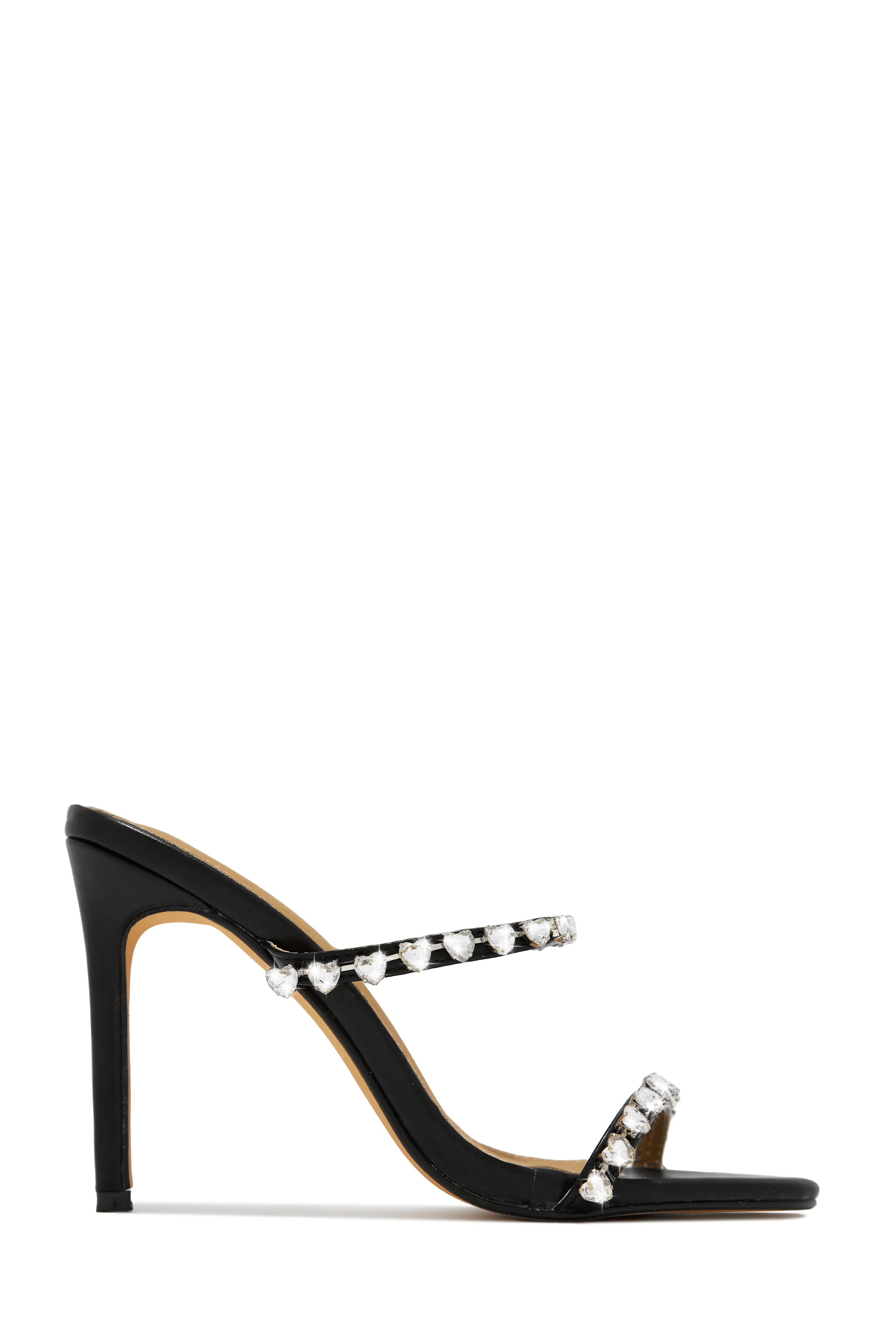 Love Addiction Embellished High Heel Mules - White - Image 10