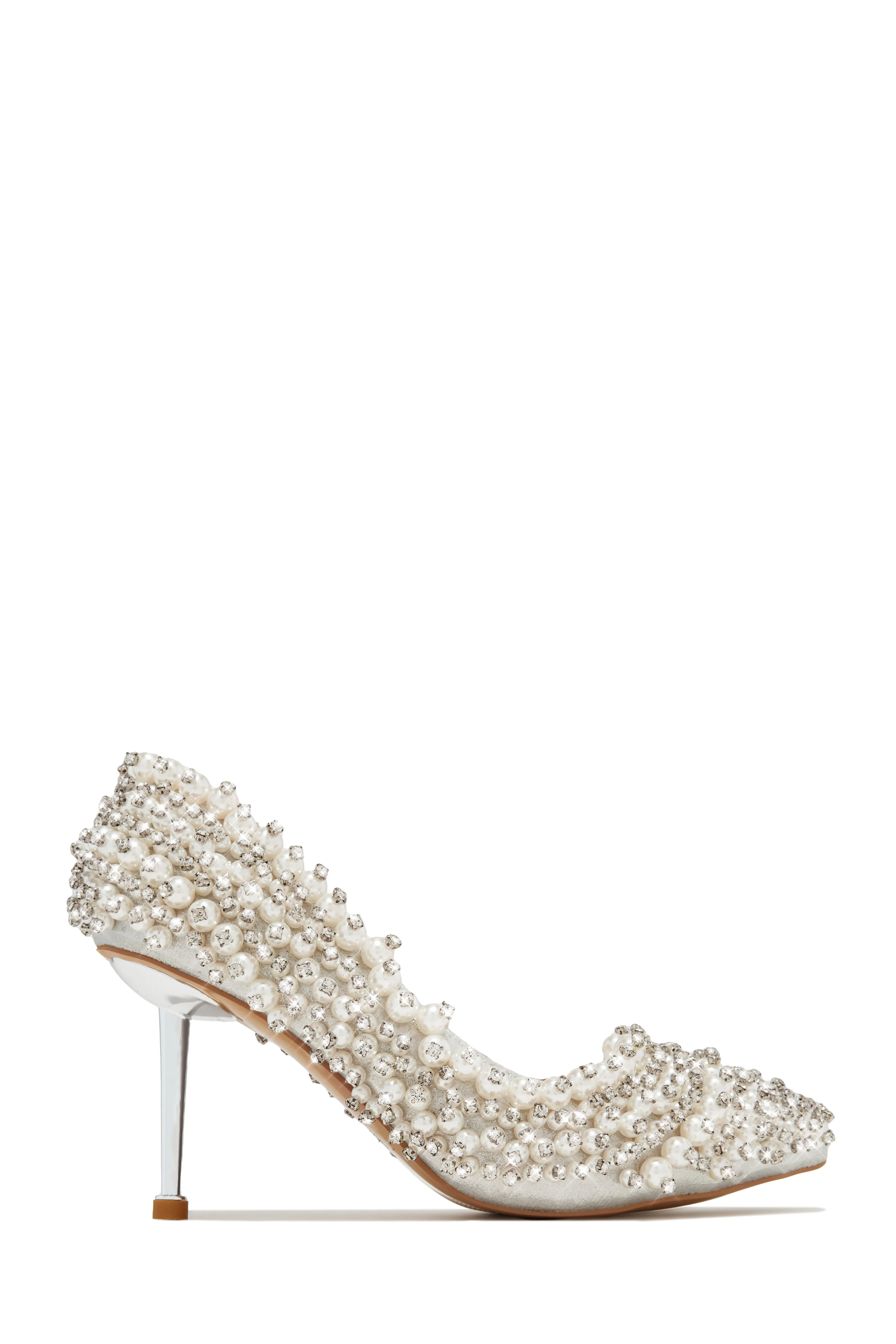 Love Forever Embellished Pumps - White - Image 6