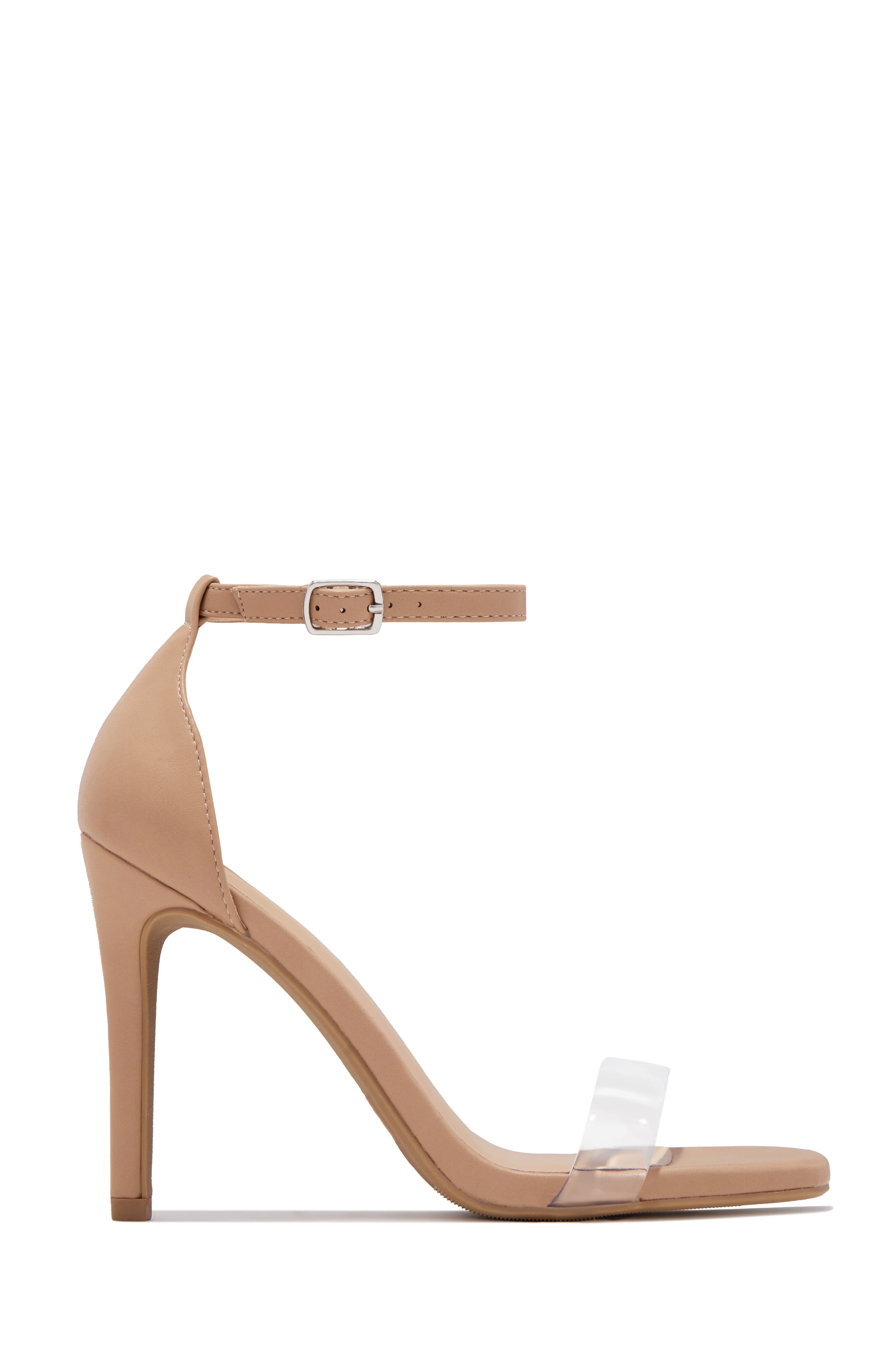 Lucero Clear Single Sole Heels - Nude - Image 2