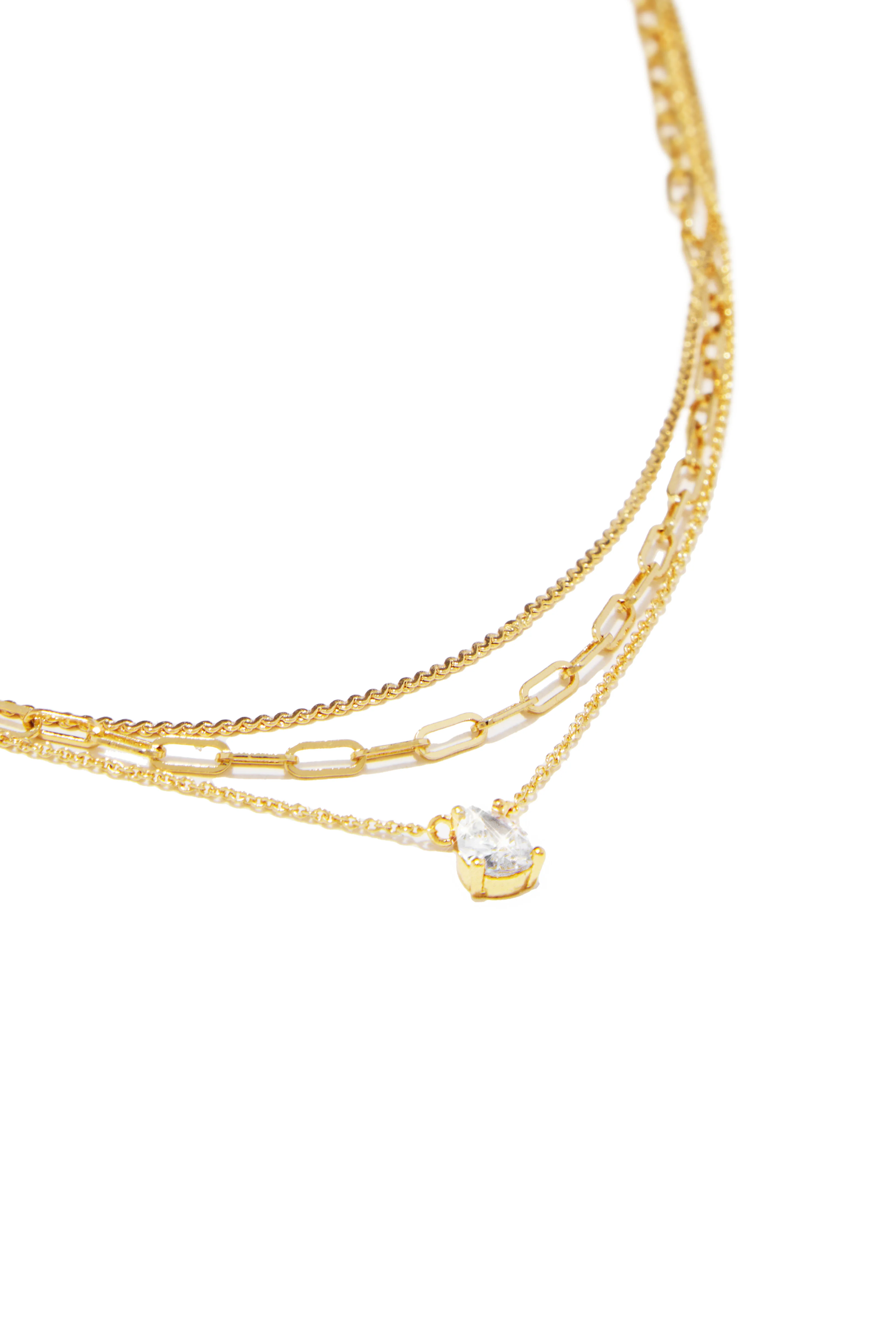 Macey Gold Plated Layered Necklace - Gold - Image 3