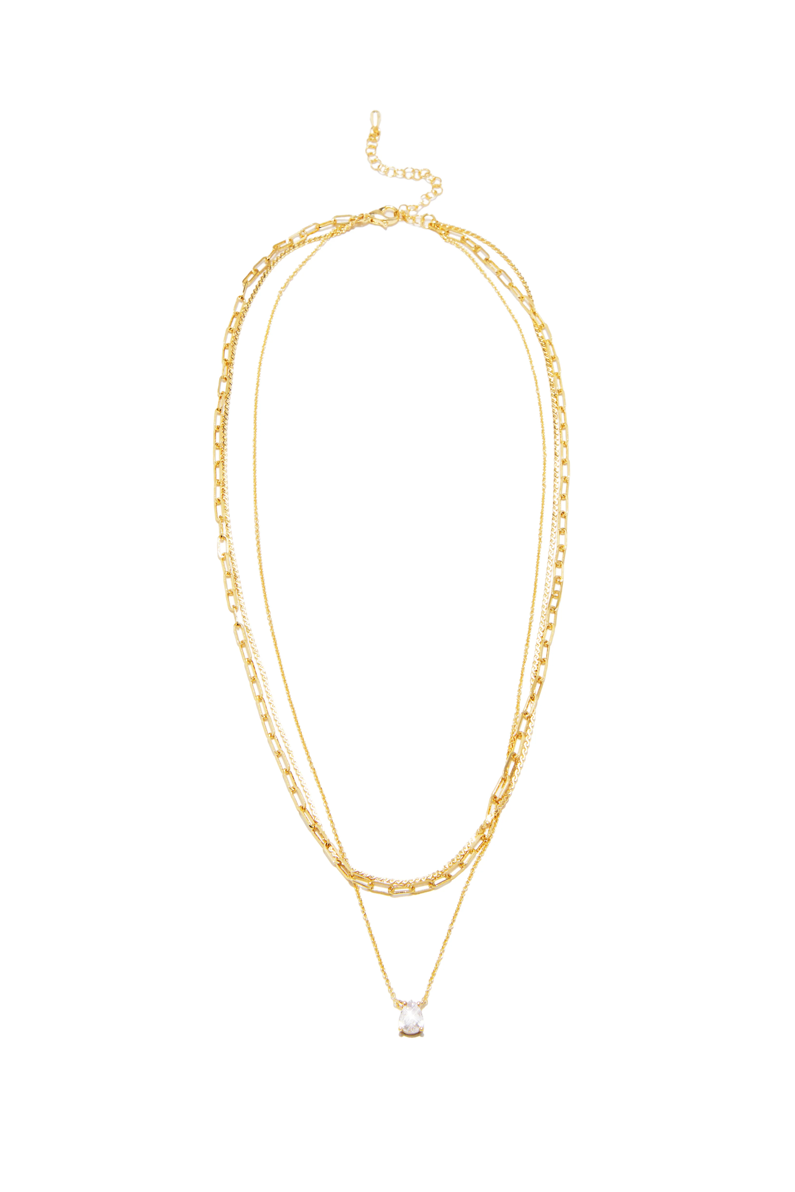 Macey Gold Plated Layered Necklace - Gold - Image 4