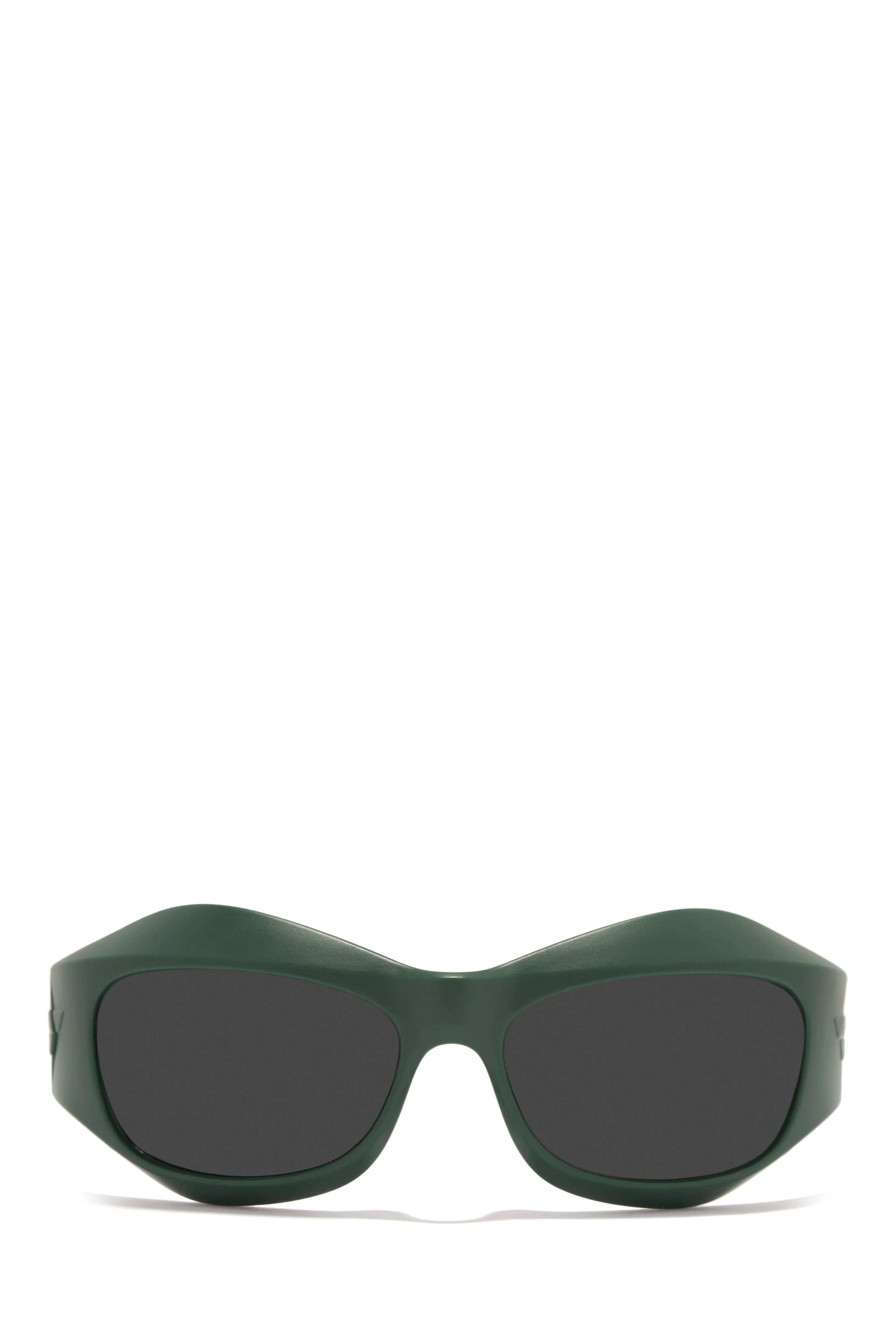 Made You Look Matte Frame Sunglasses - Green - Image 6