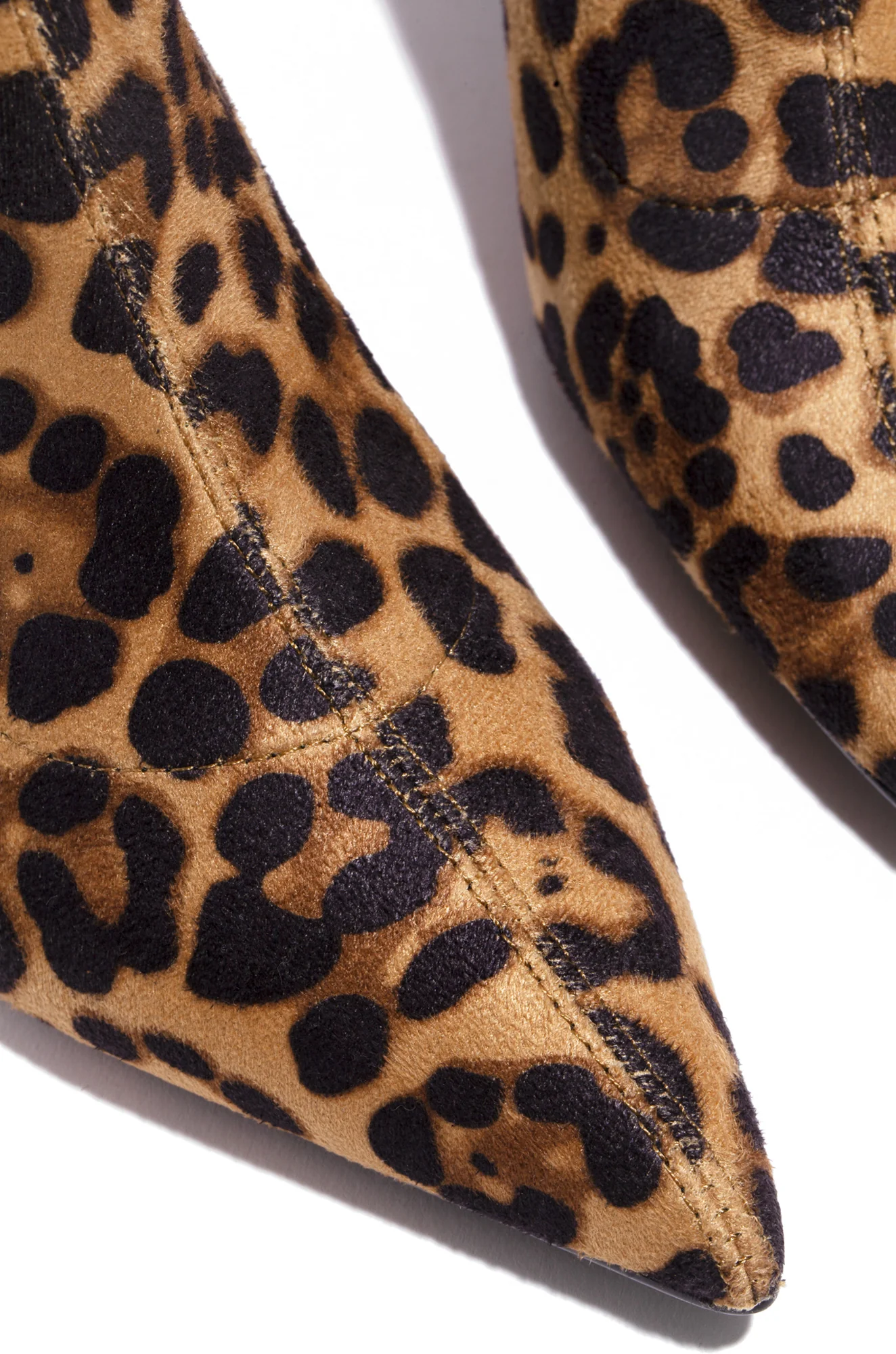 Make A Statement Block Heel Over The Knee Boots - Tan Leopard - Image 5
