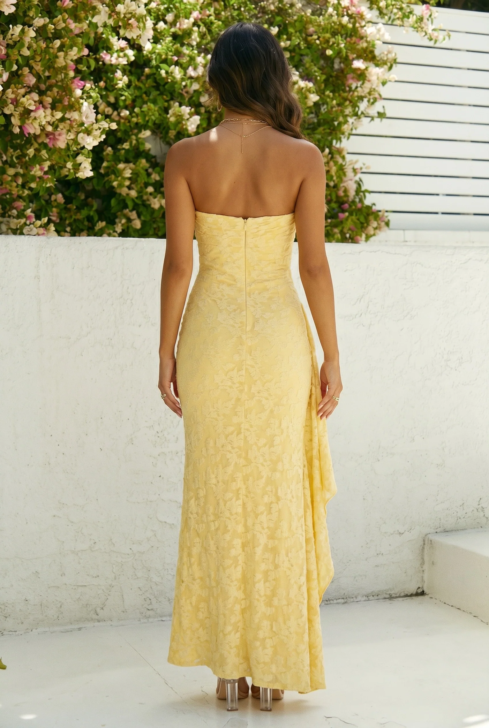 Marisol Strapless Maxi Dress - Yellow - Image 4
