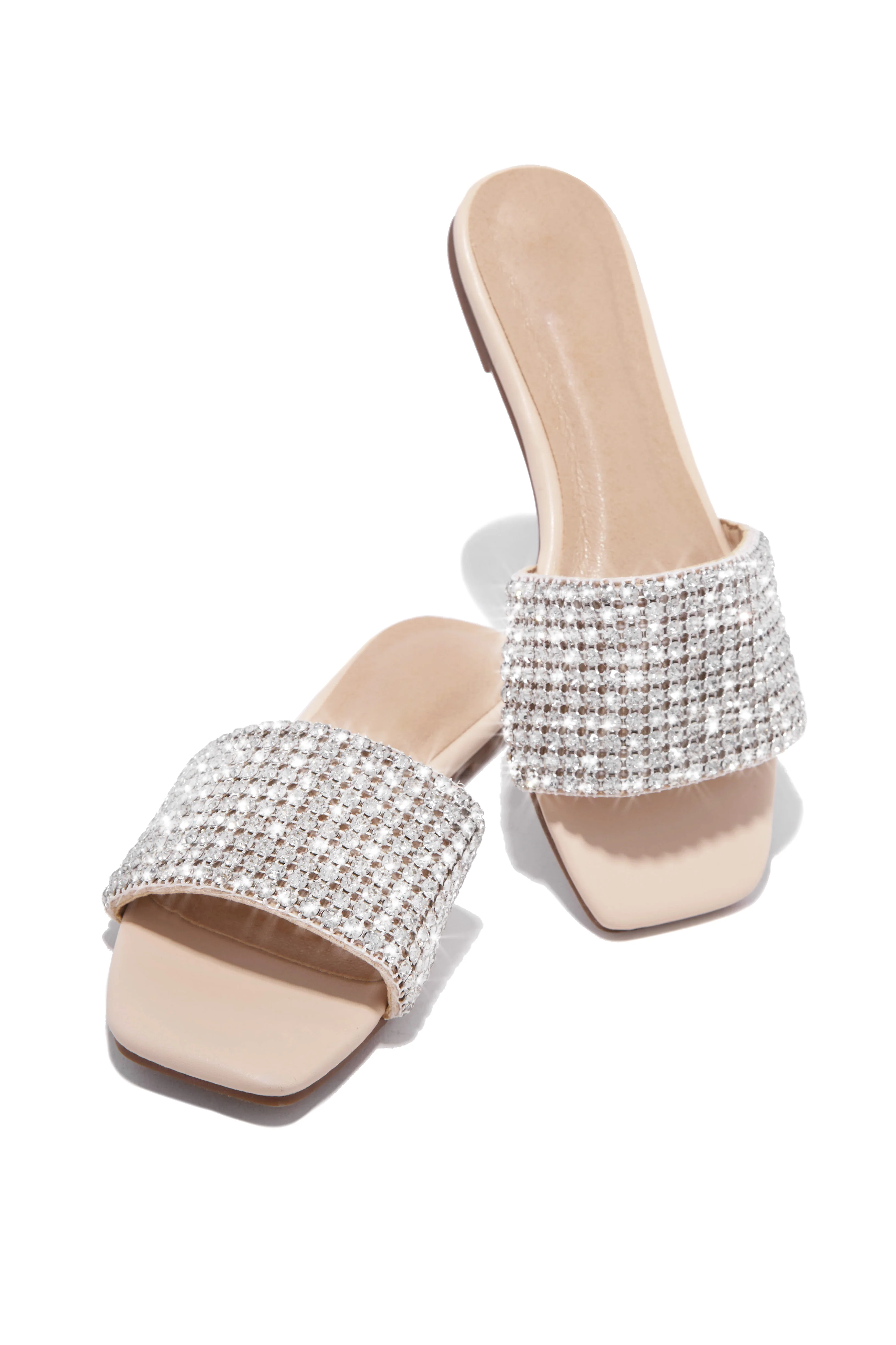Marline Embellished Slide Sandals - Black - Image 6
