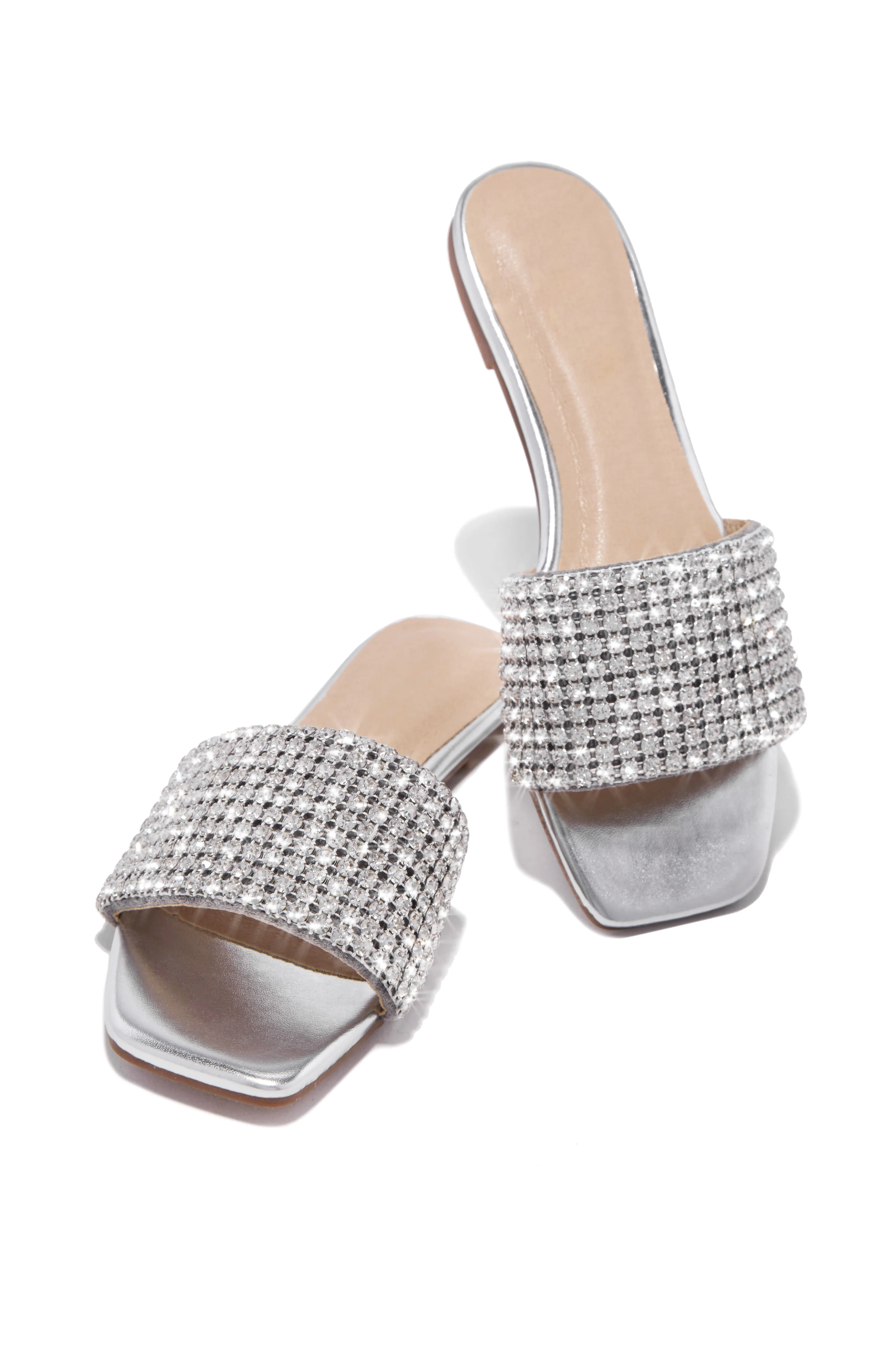 Marline Embellished Slide Sandals - Black - Image 8