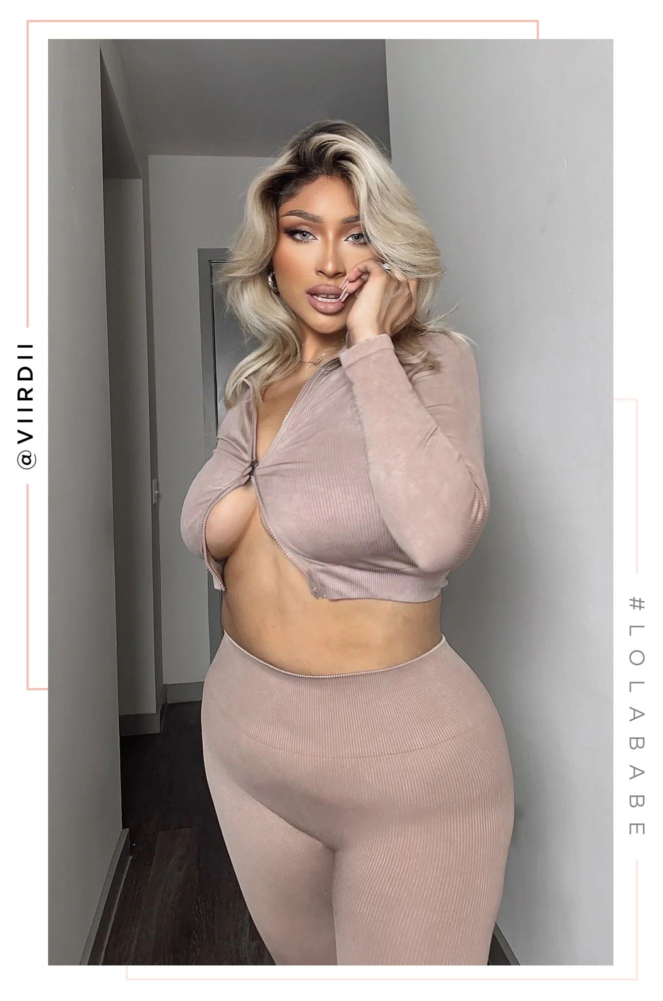 Match My Energy Activewear Zip Up Jacket - Nude - Image 6