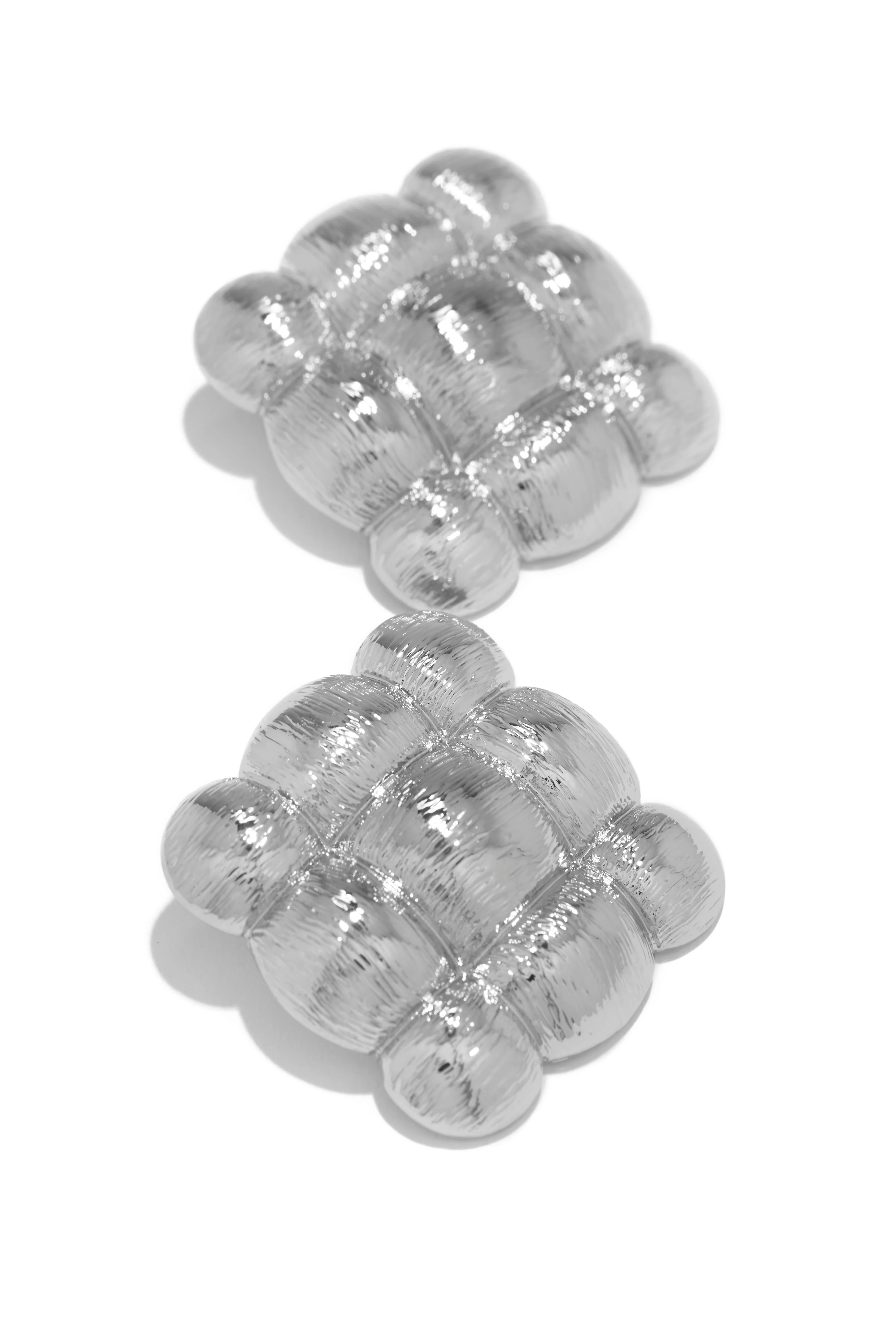Matea Chunky Statement Earring - Silver - Image 4