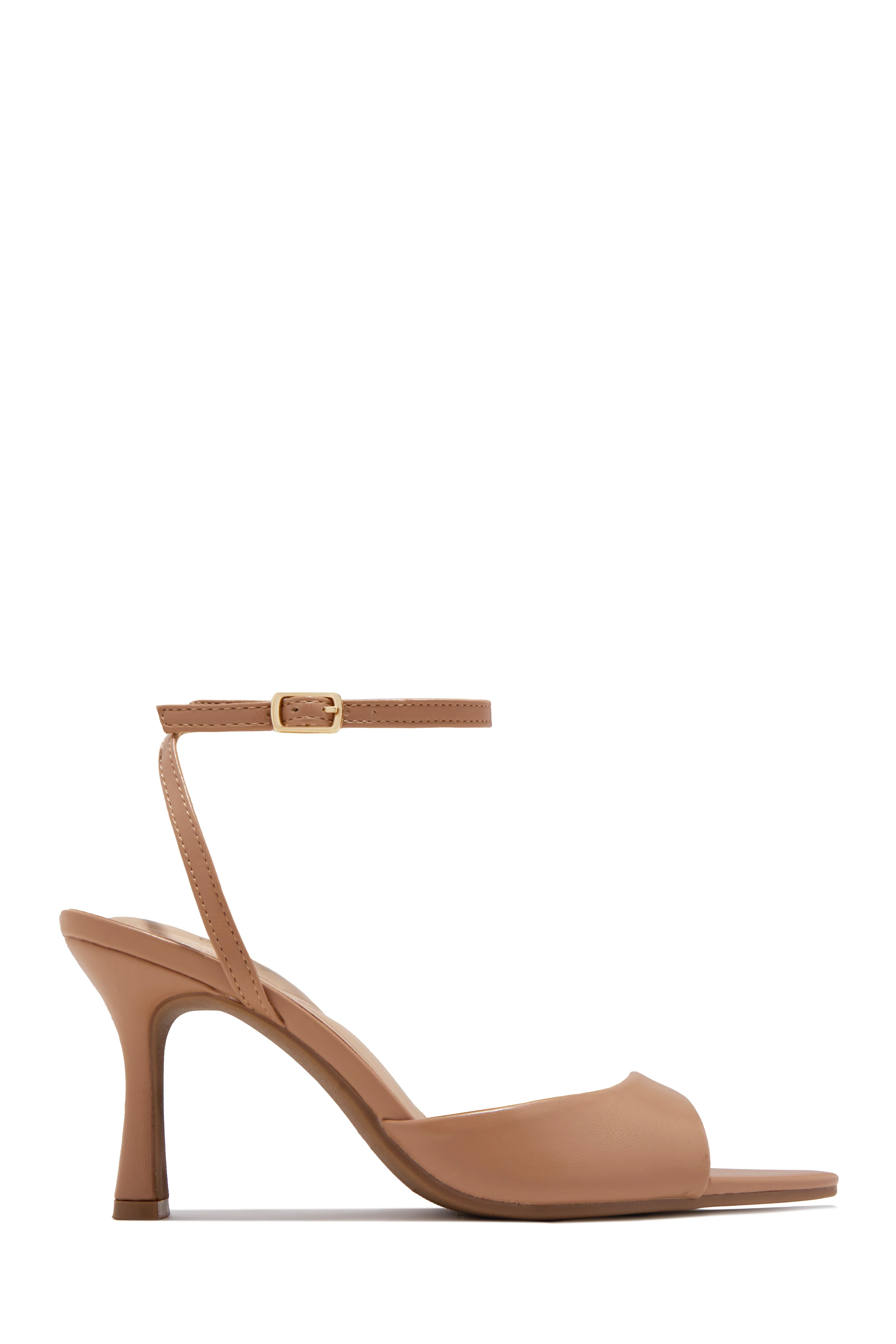 Melissa Ankle Strap Single Sole Heels - Nude - Image 2