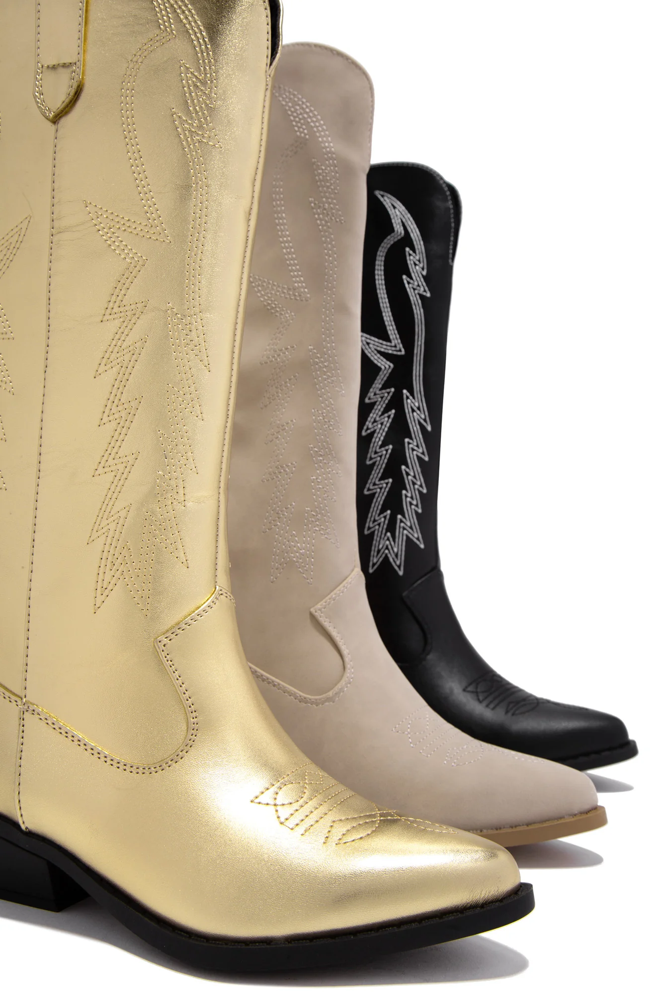 Millie Western Boots - Gold - Image 10