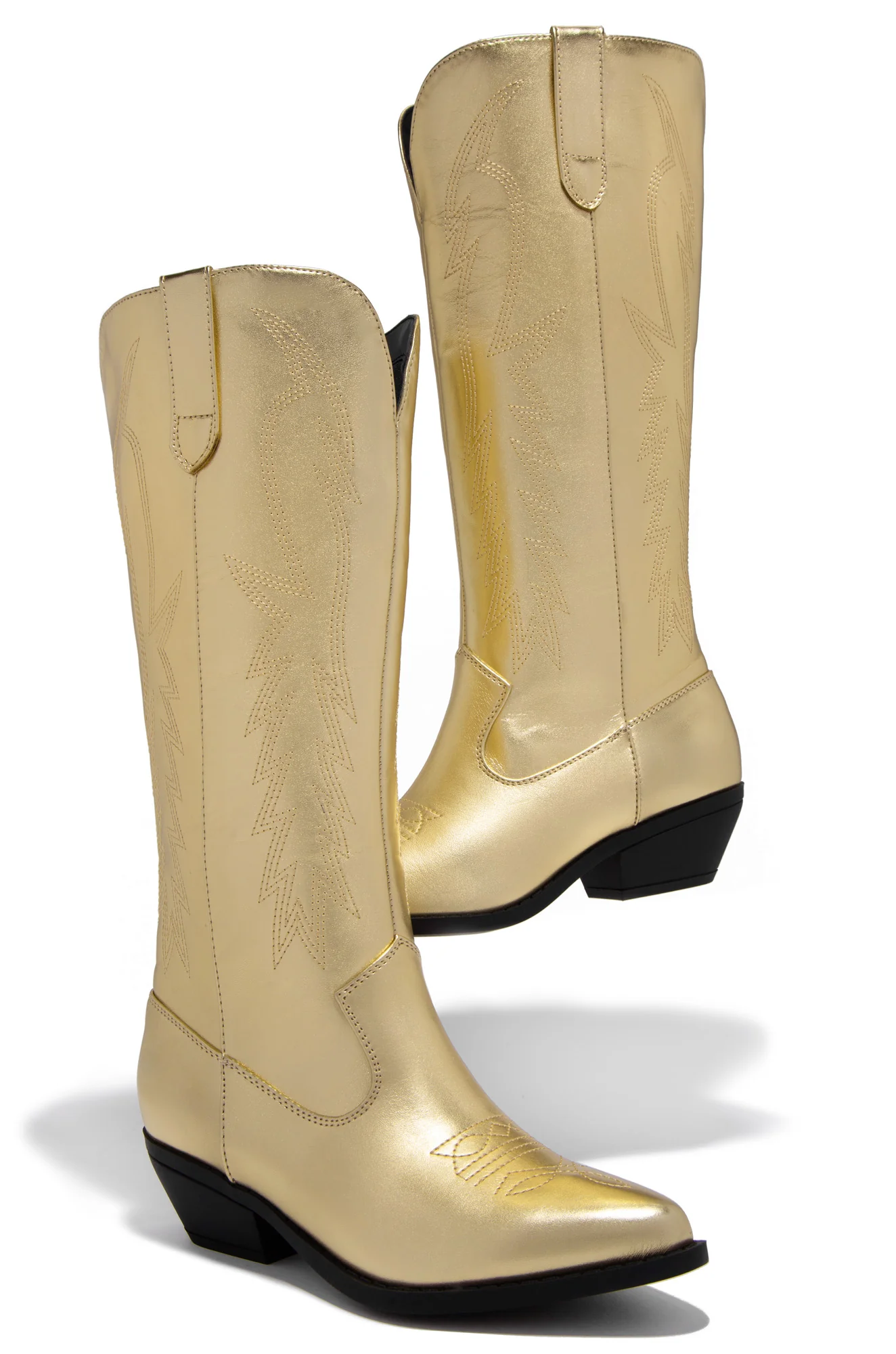 Millie Western Boots - Gold - Image 6