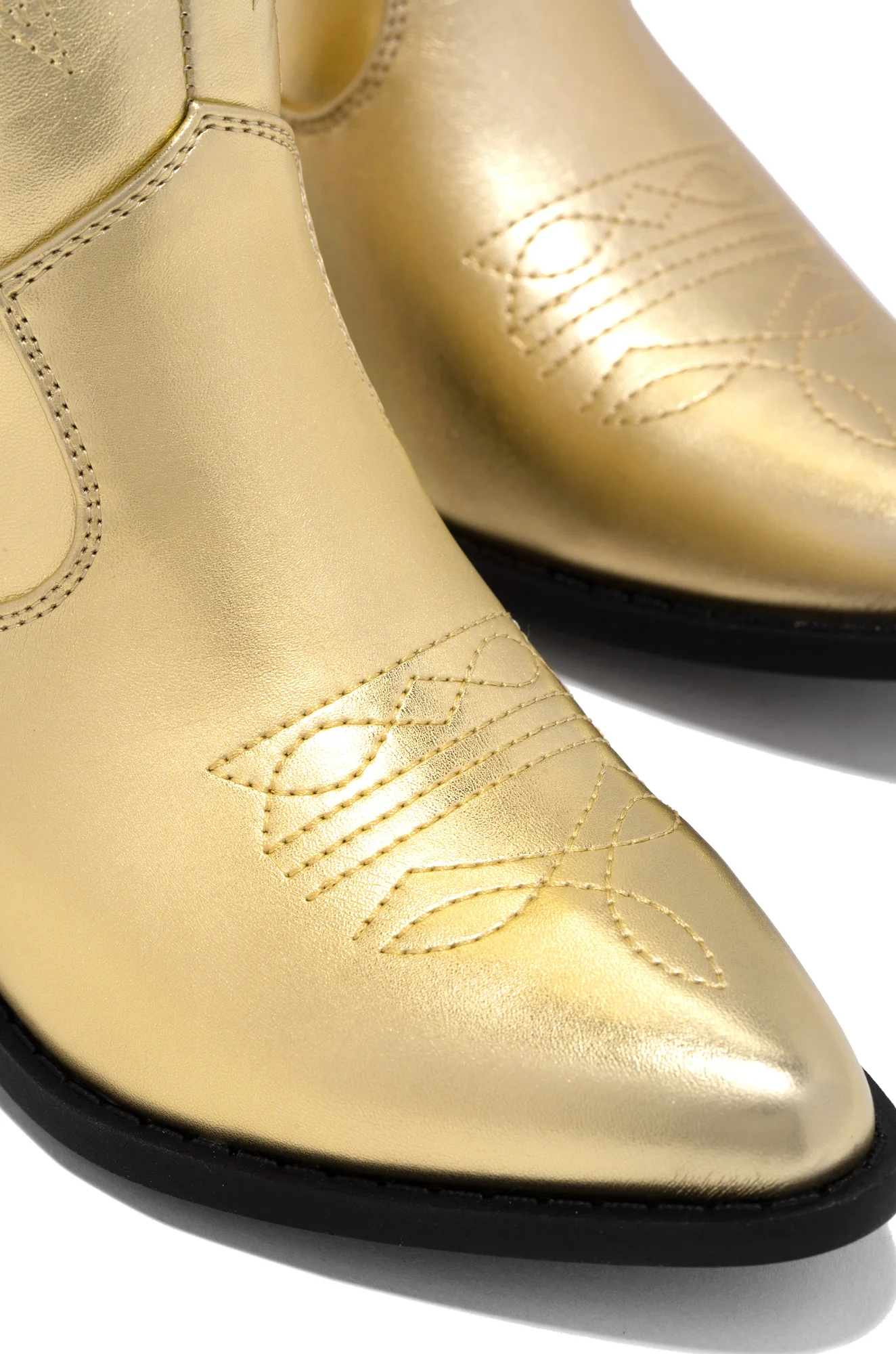 Millie Western Boots - Gold - Image 9