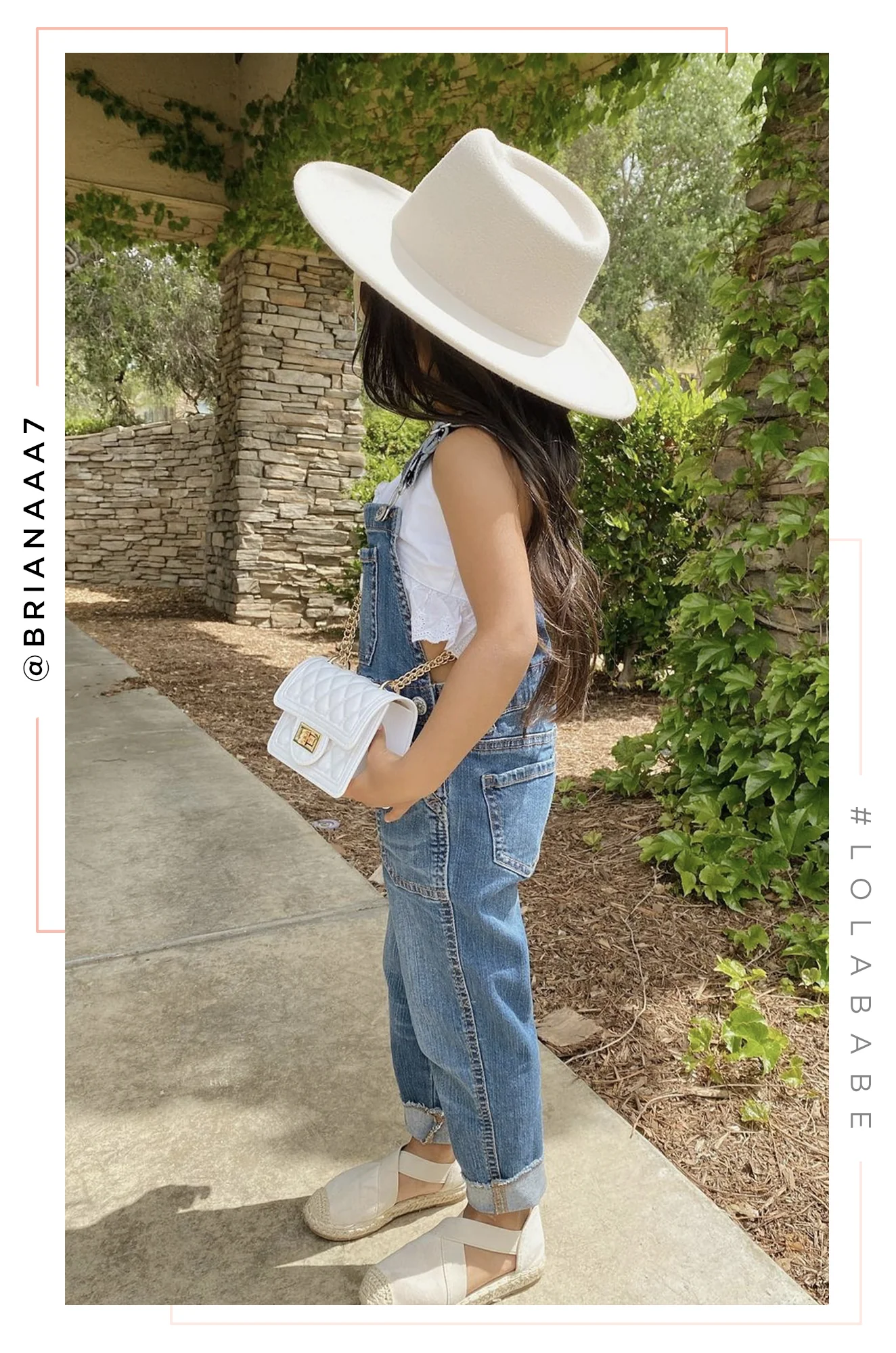 Mini Primavera Kids Flat Brim Hat - Ivory - Image 4