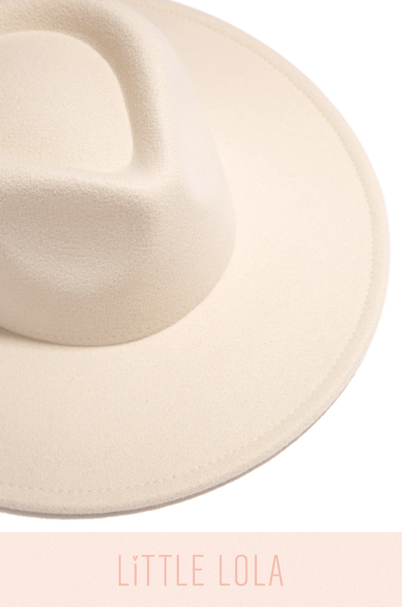 Mini Primavera Kids Flat Brim Hat - Ivory - Image 9