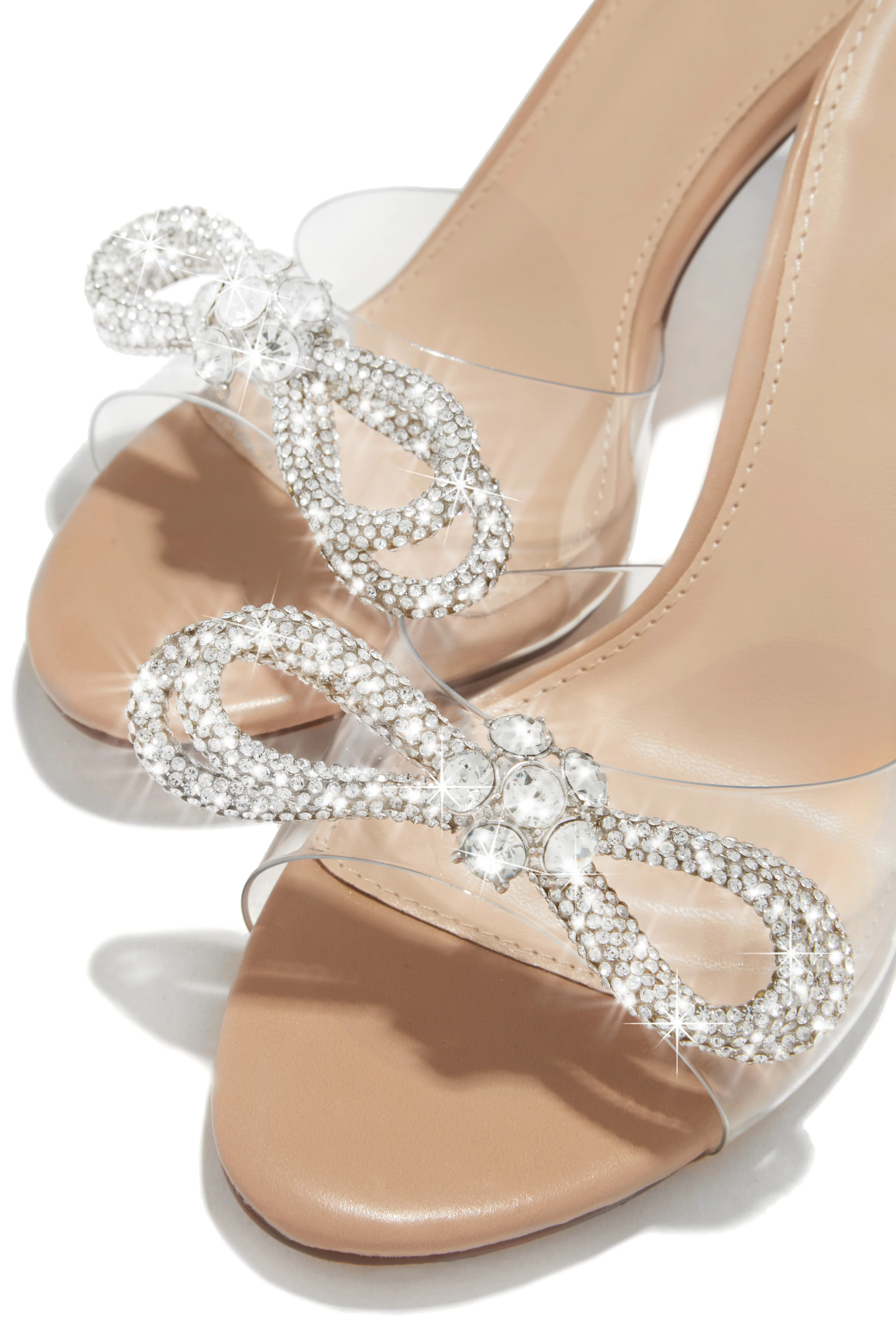 Mishelle Embellished Mule Heels - Clear - Image 3