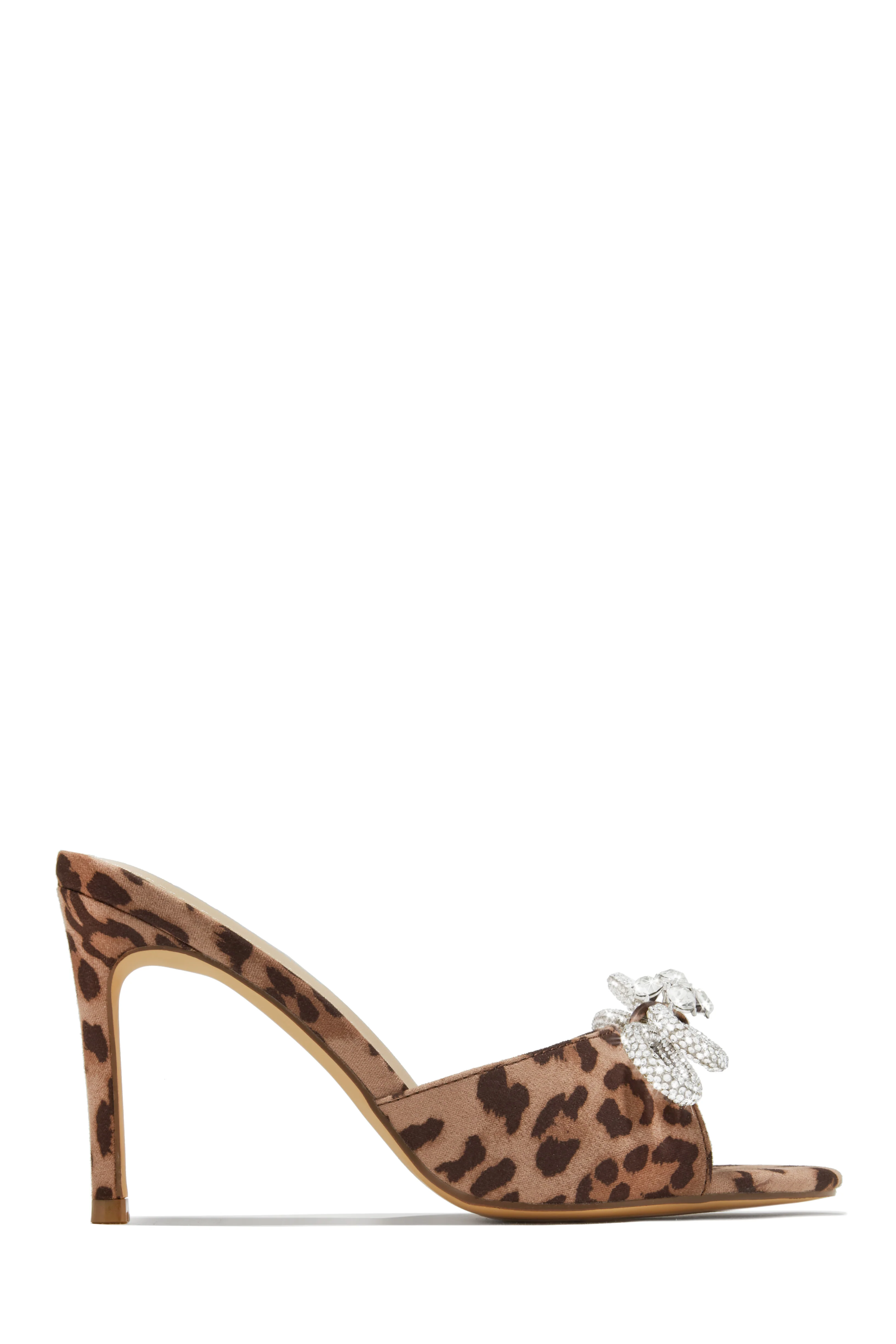 Mishelle Embellished Mule Heels - Leopard - Image 4