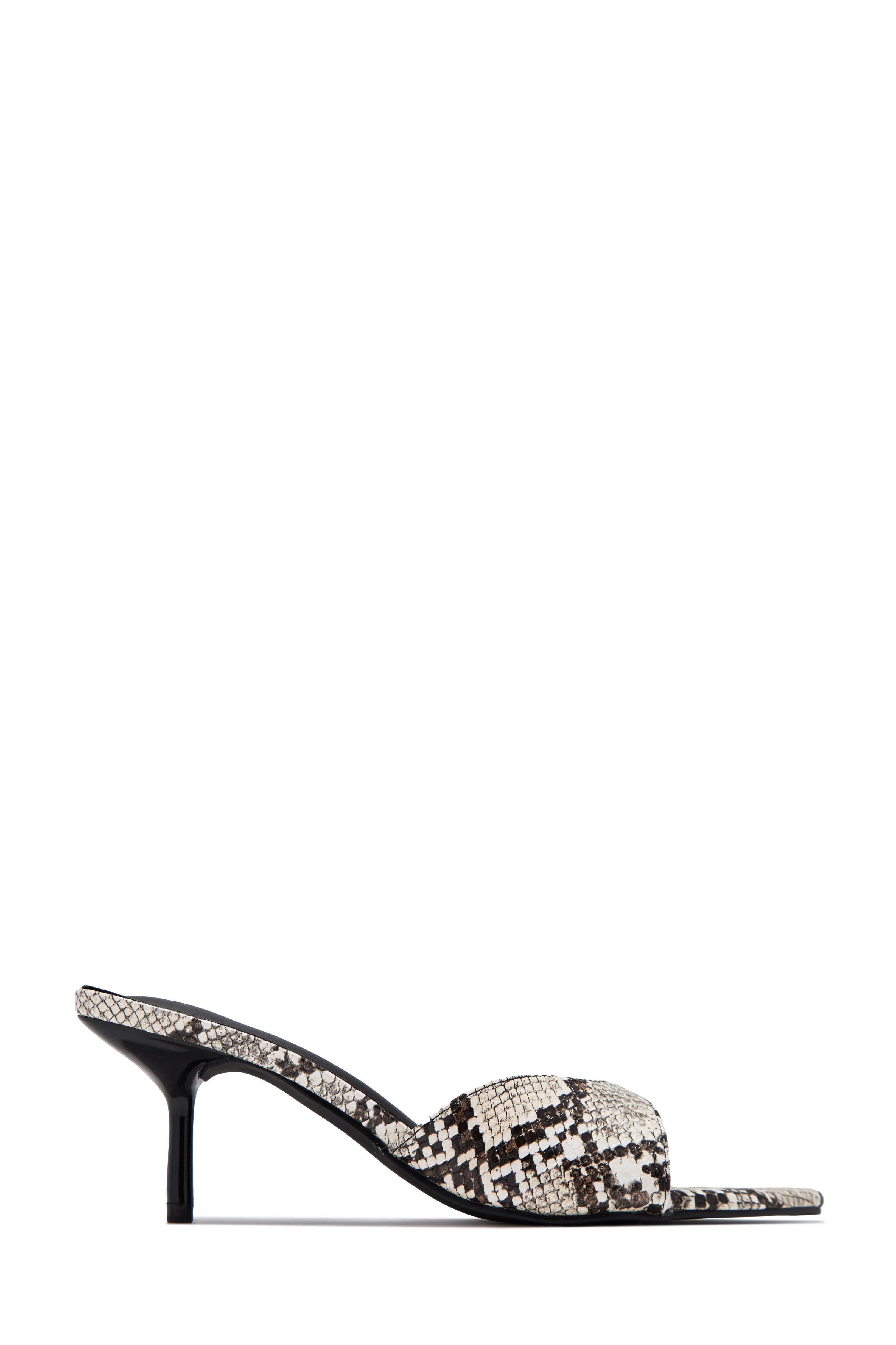 Myra Mid Heel Mules - Snake - Image 5