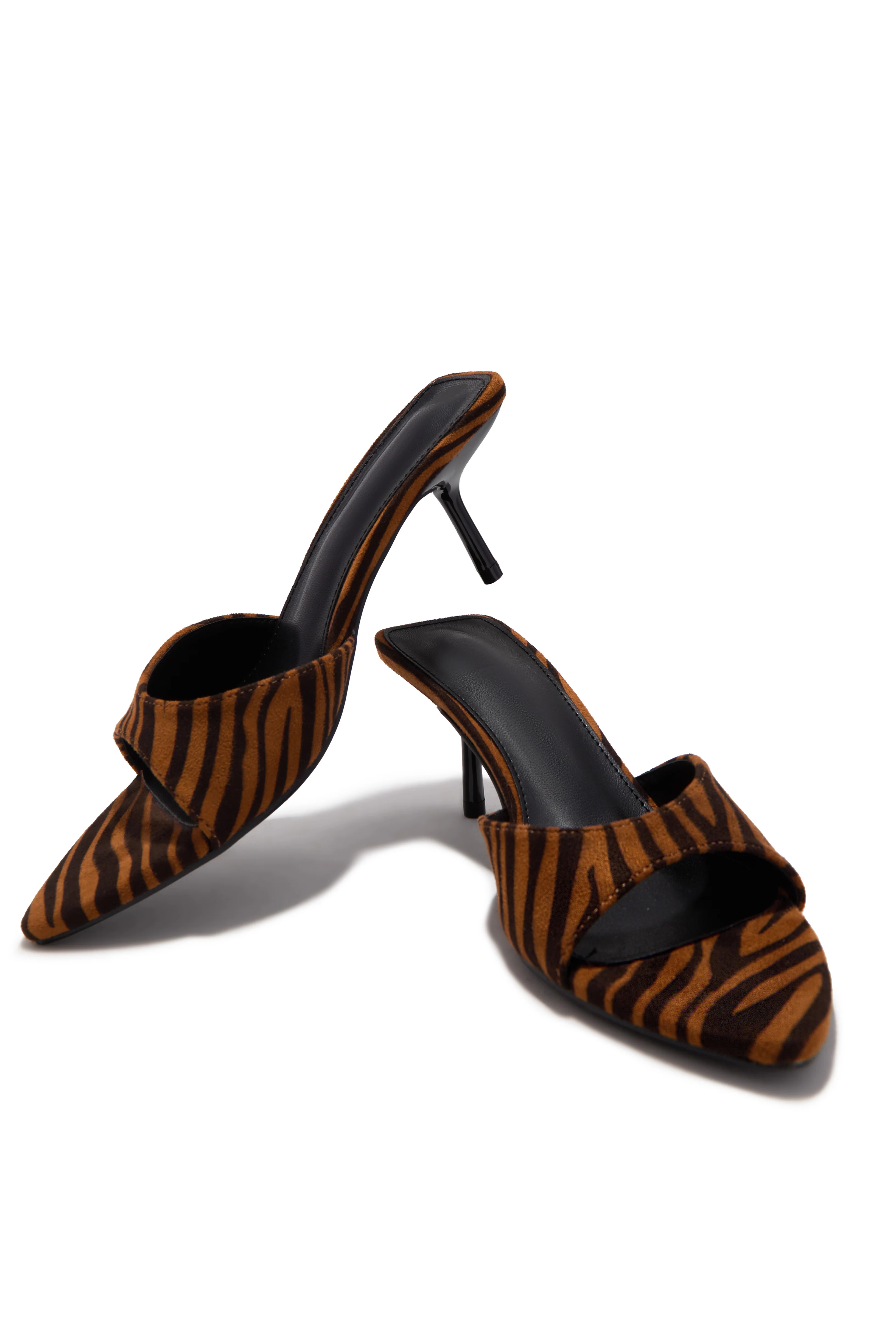 Myra Mid Heel Mules - Tiger - Image 3