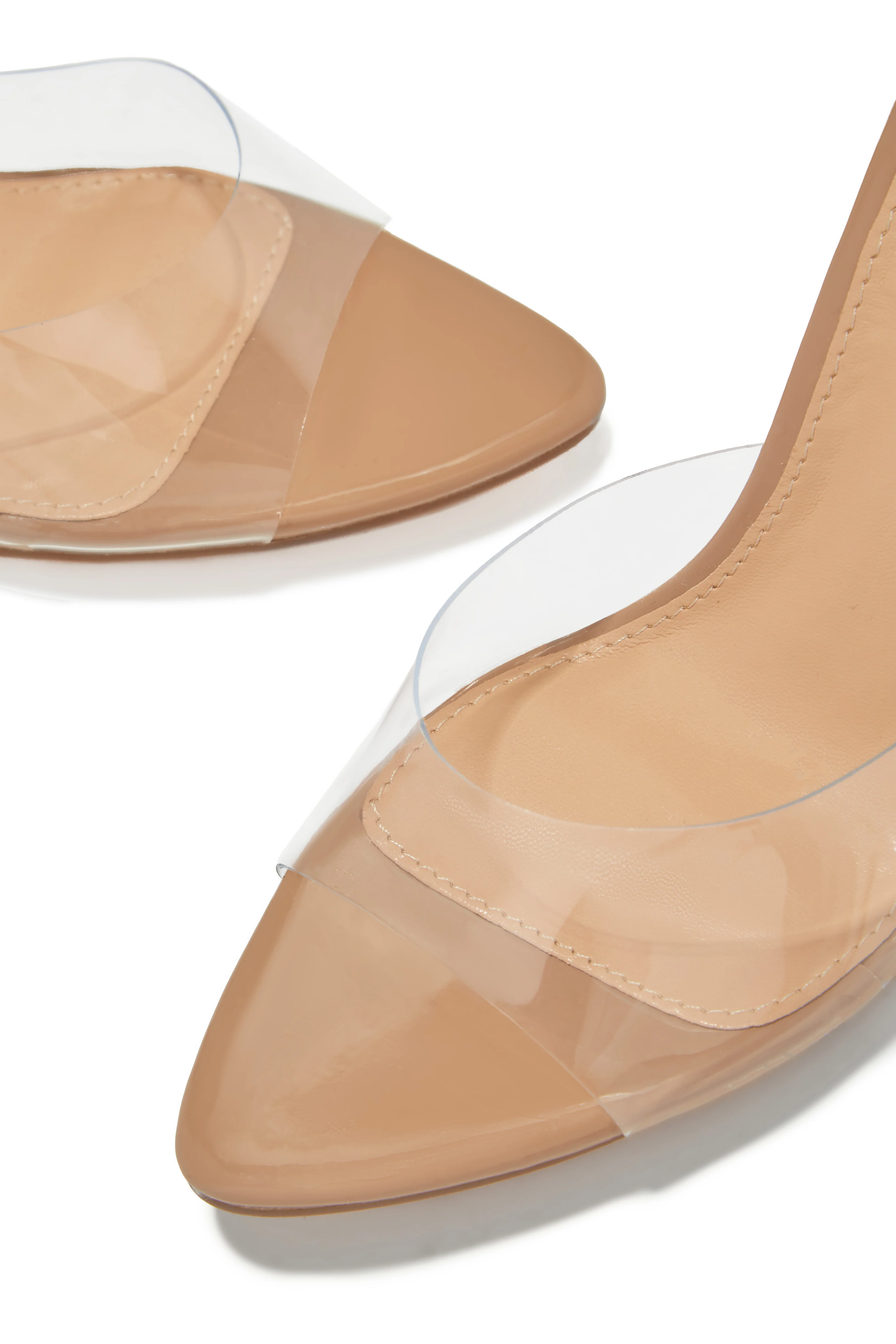 Naiya Open Pointed Toe Mule Heels - Clear - Image 2