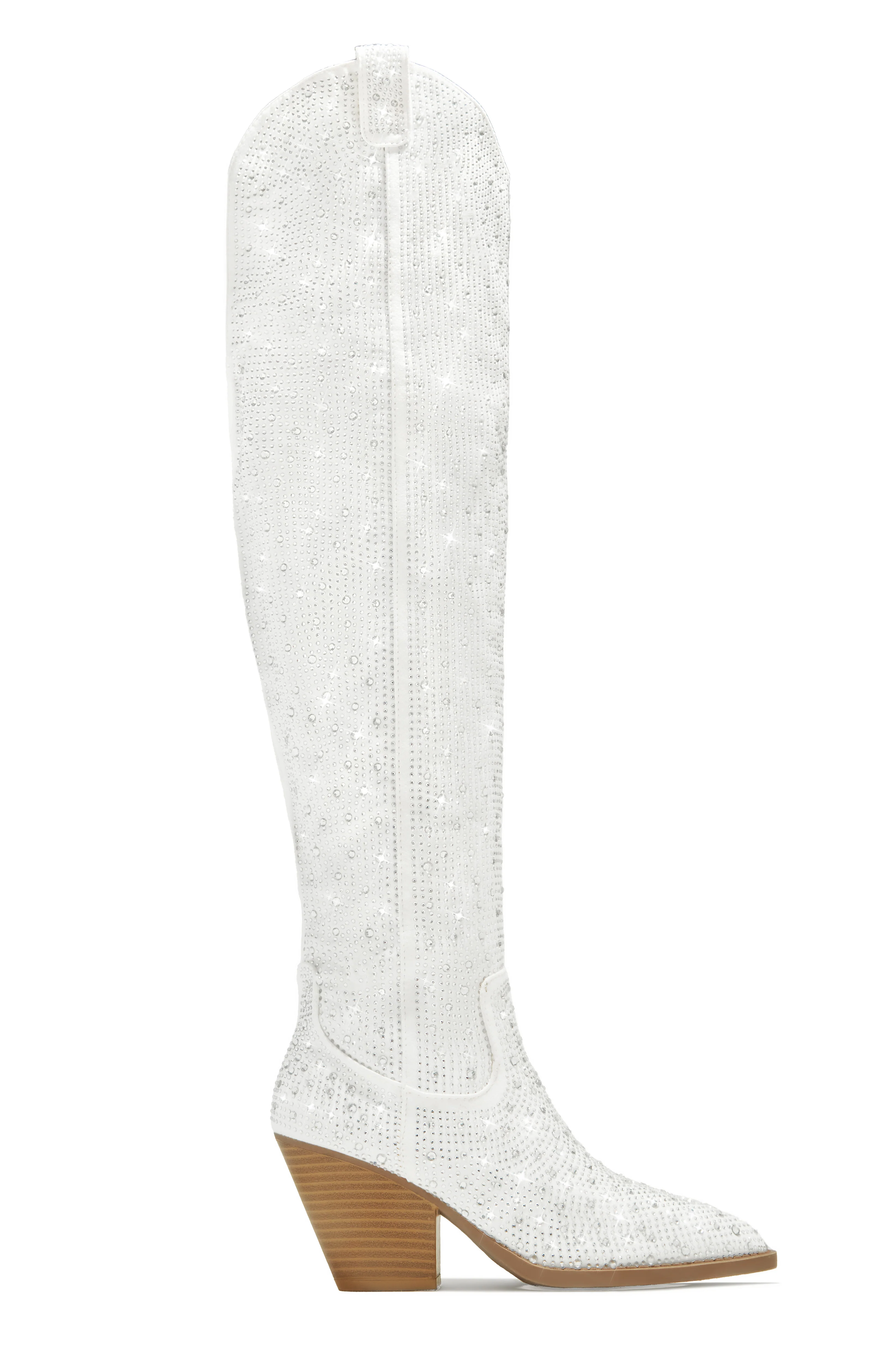 Nights In Nashville Embellished Cowgirl Boots - White - Image 5