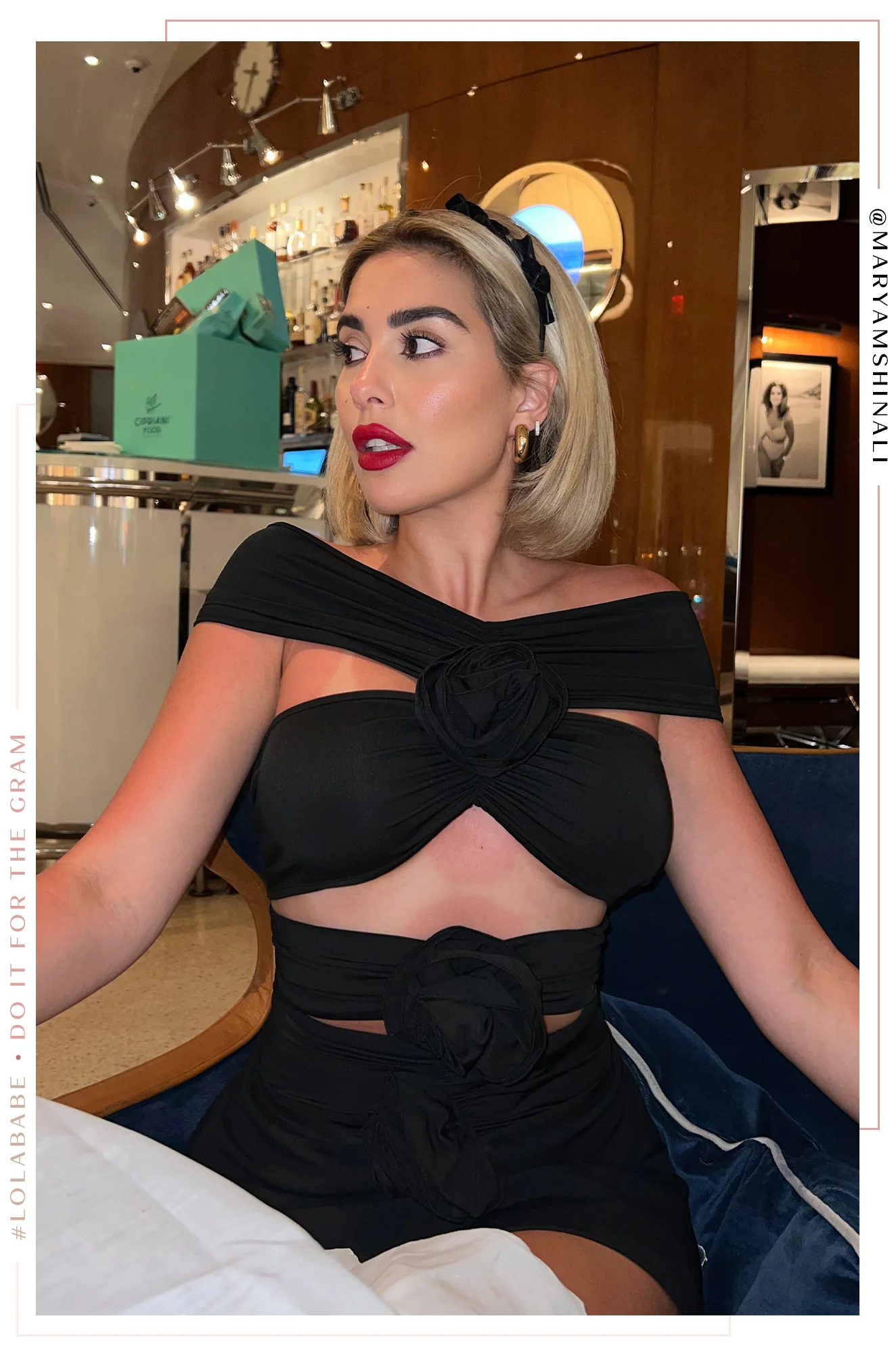 Noelya Off Shoulder Rosette Top - Black - Image 9