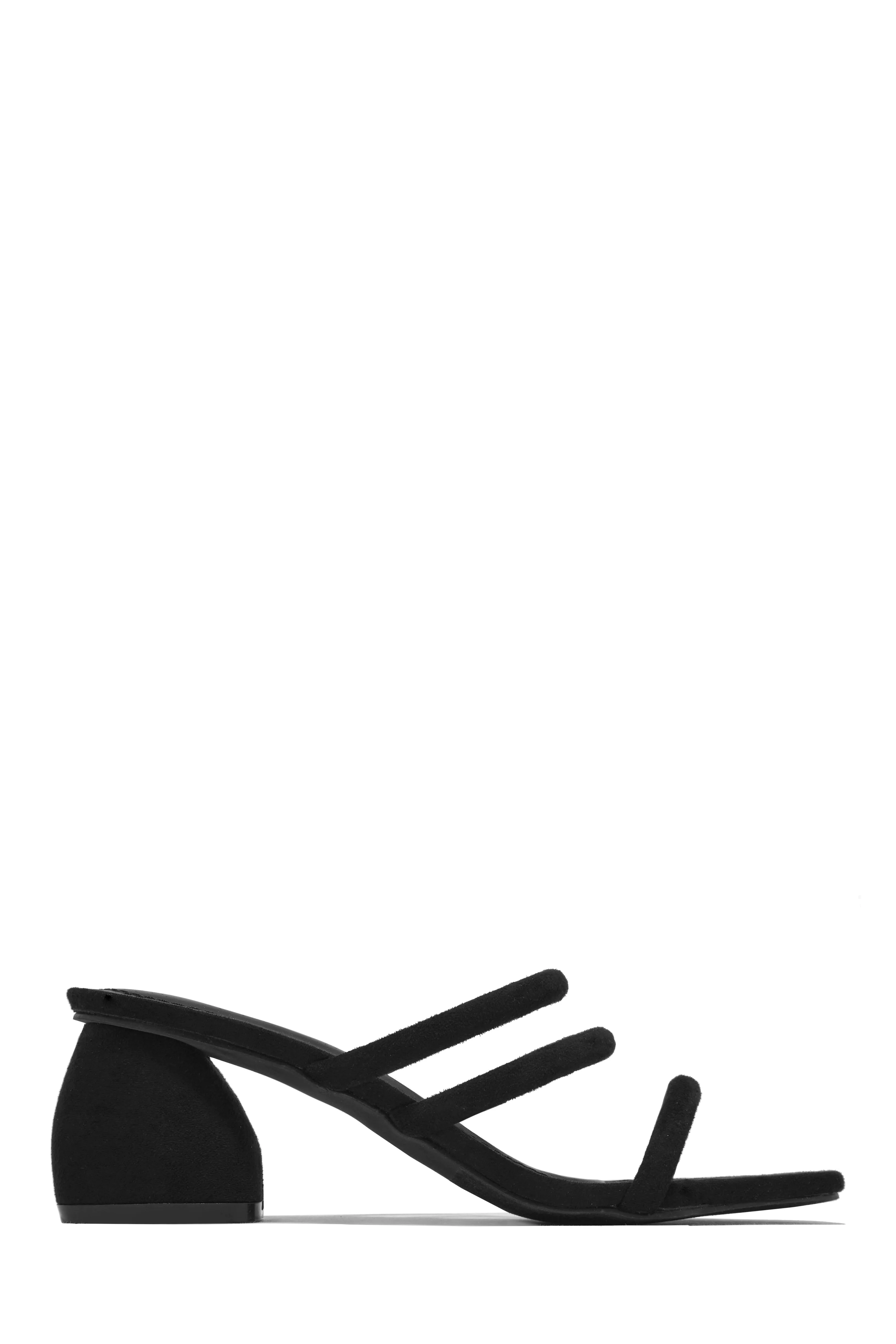 Nora Block Mid Heel Mules - Nude - Image 5