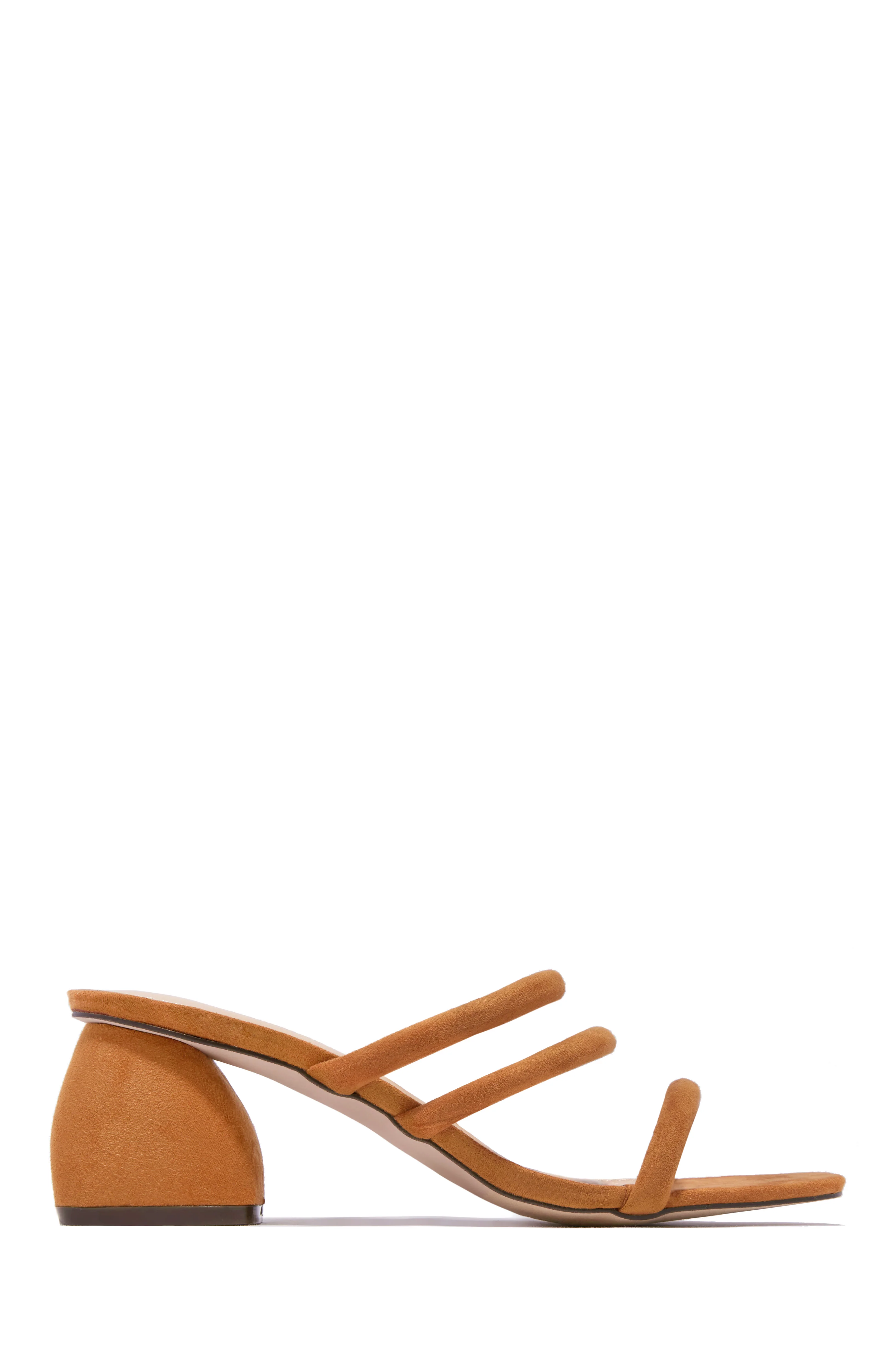 Nora Block Mid Heel Mules - Nude - Image 8